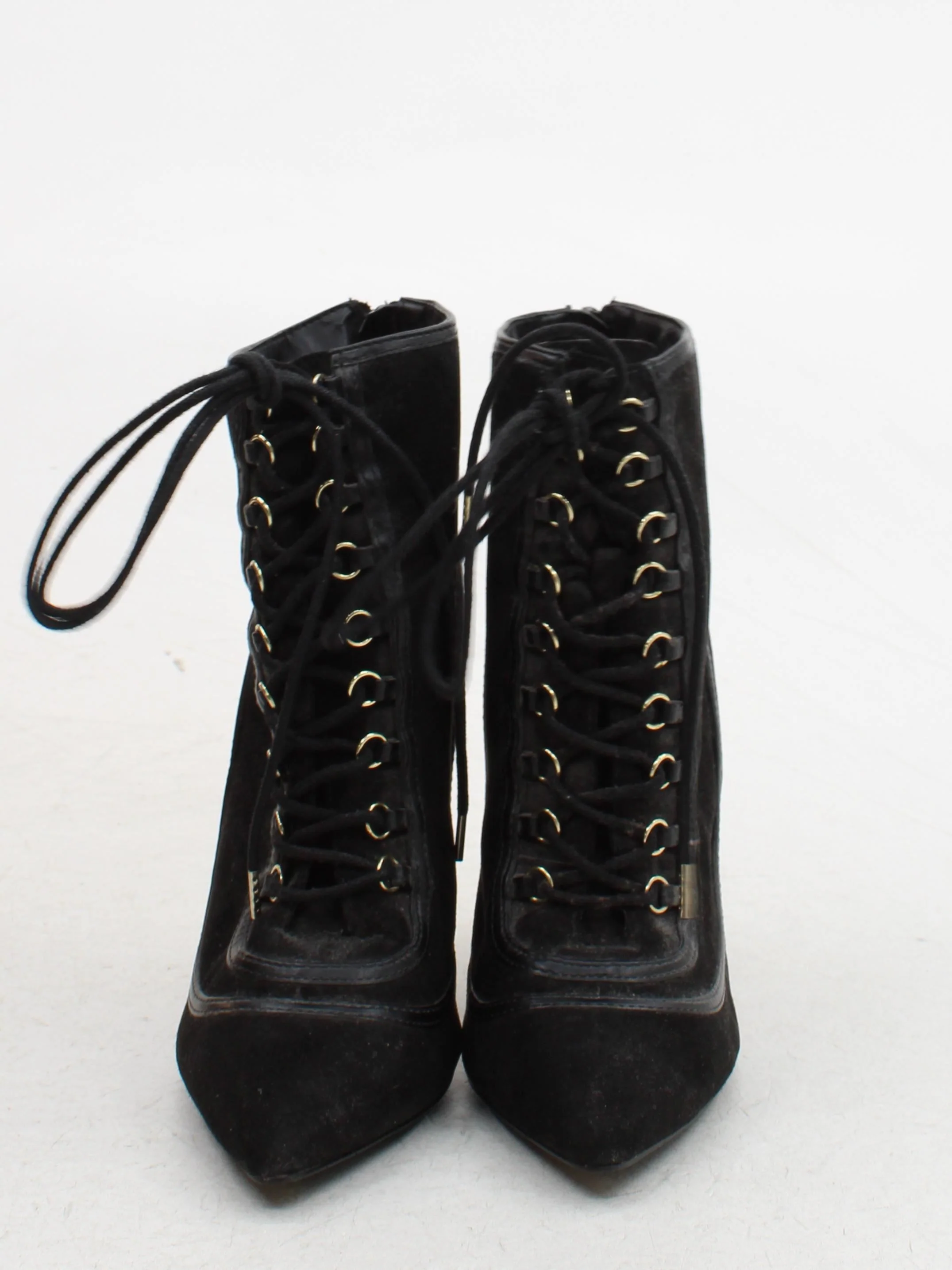 Shoedazzle Women's Boots UK 6 Black 100% Faux Leather Combat - Image 2