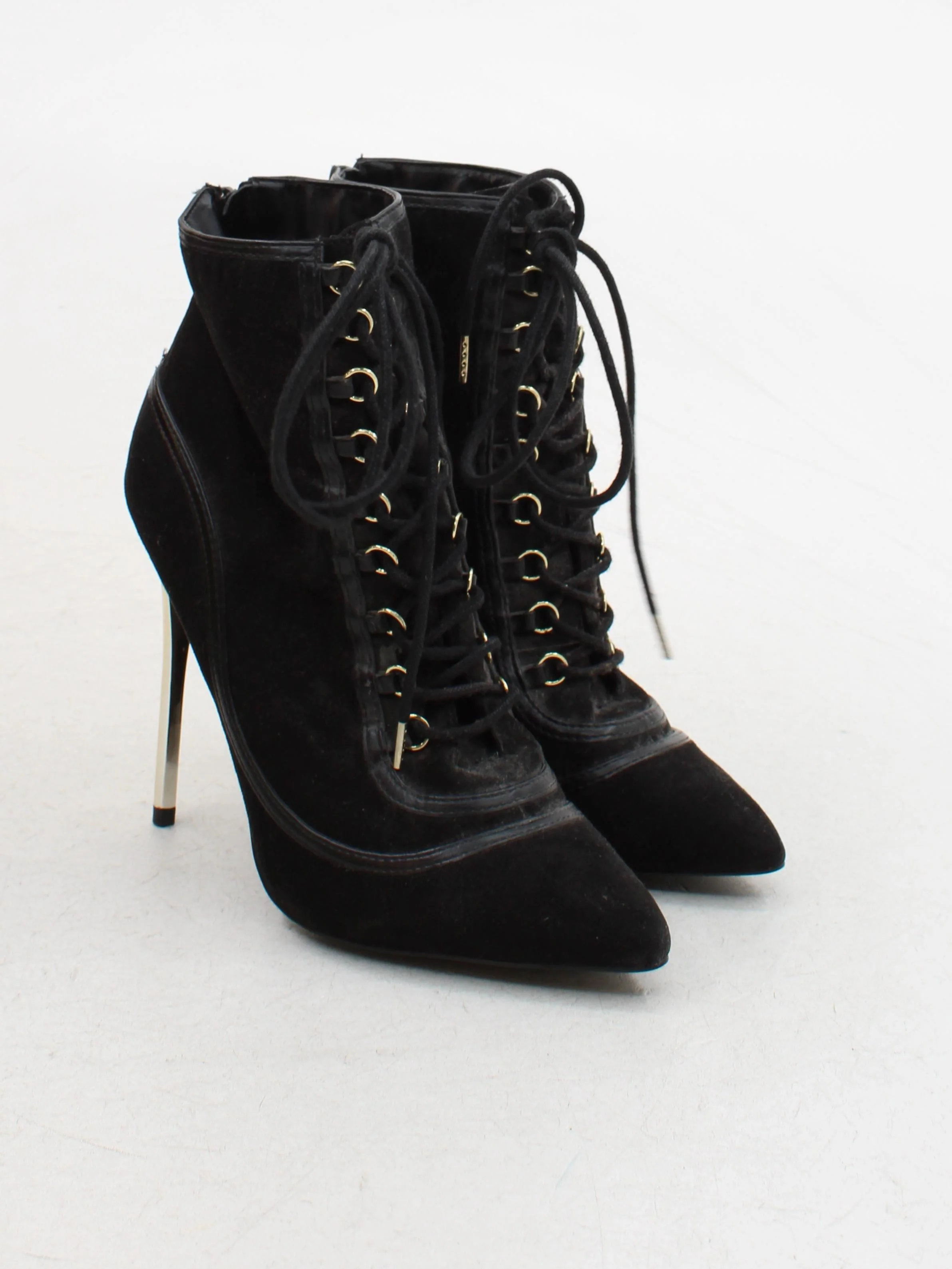 Shoedazzle Women's Boots UK 6 Black 100% Faux Leather Combat - Image 4
