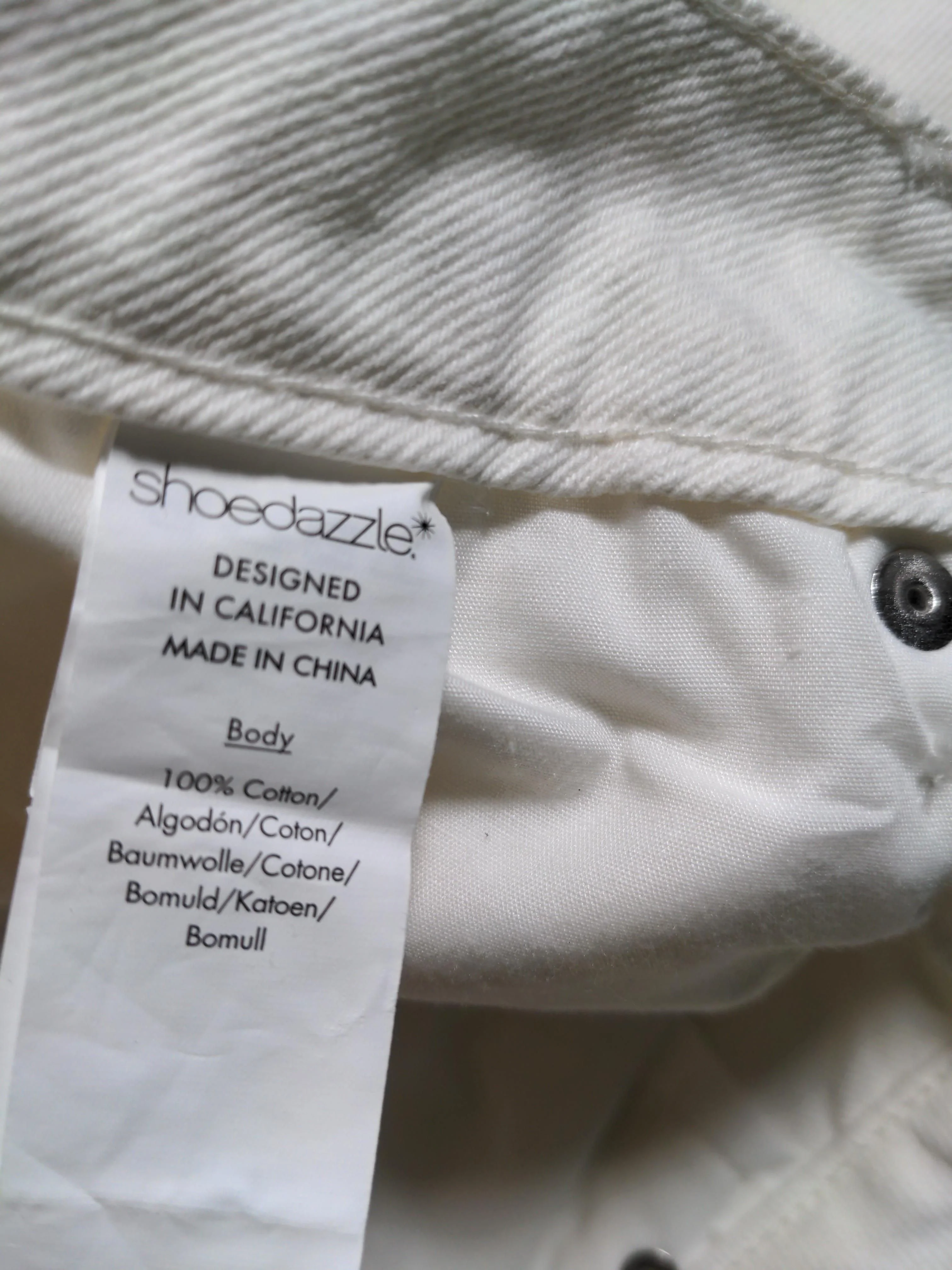 Shoedazzle Women's Jeans W 26 in White 100% Cotton Straight - Image 6