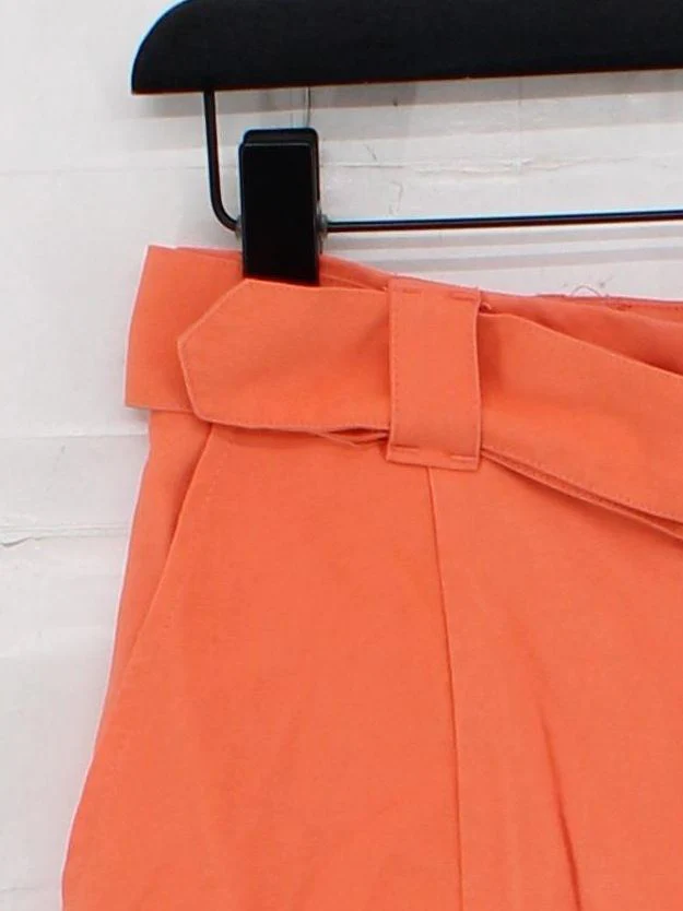 Shoedazzle Women's Shorts S Orange Rayon with Polyester Cut-Off - Image 4