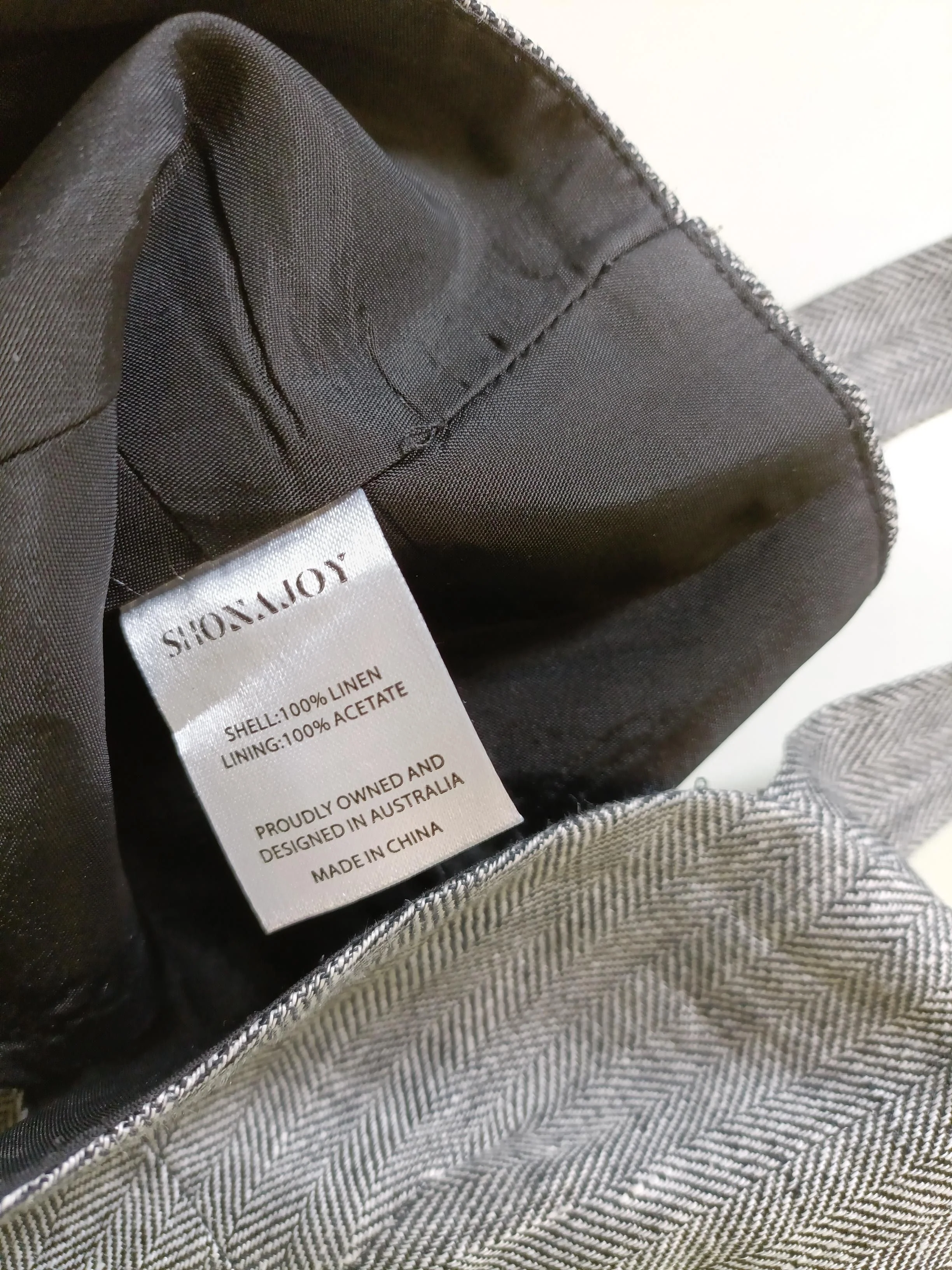 Shona Joy Women's Top UK 6 Grey Linen with Acetate Cropped - Image 6