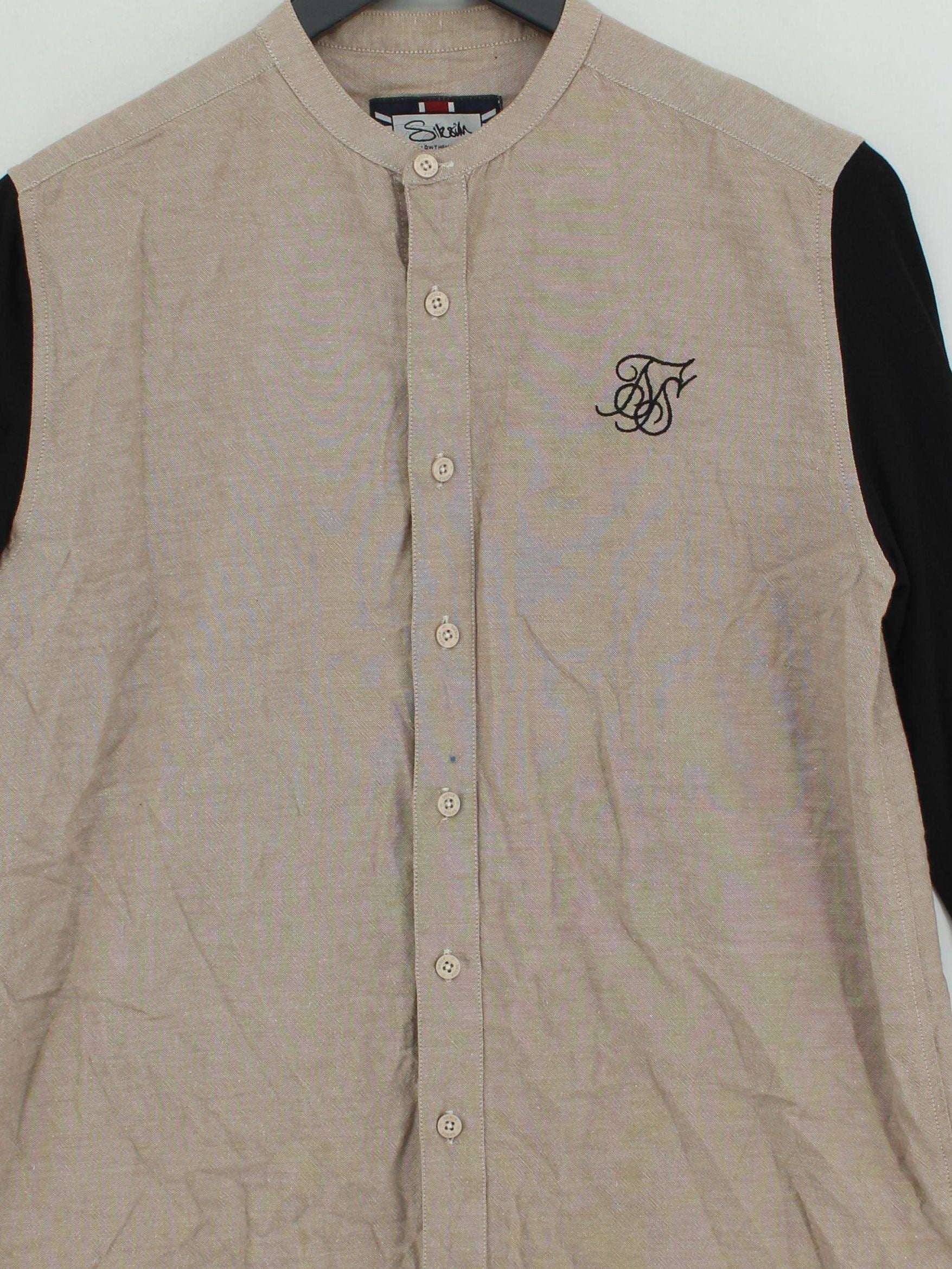 SikSilk Men's Shirt S Multi Cotton with Elastane Basic - Image 3