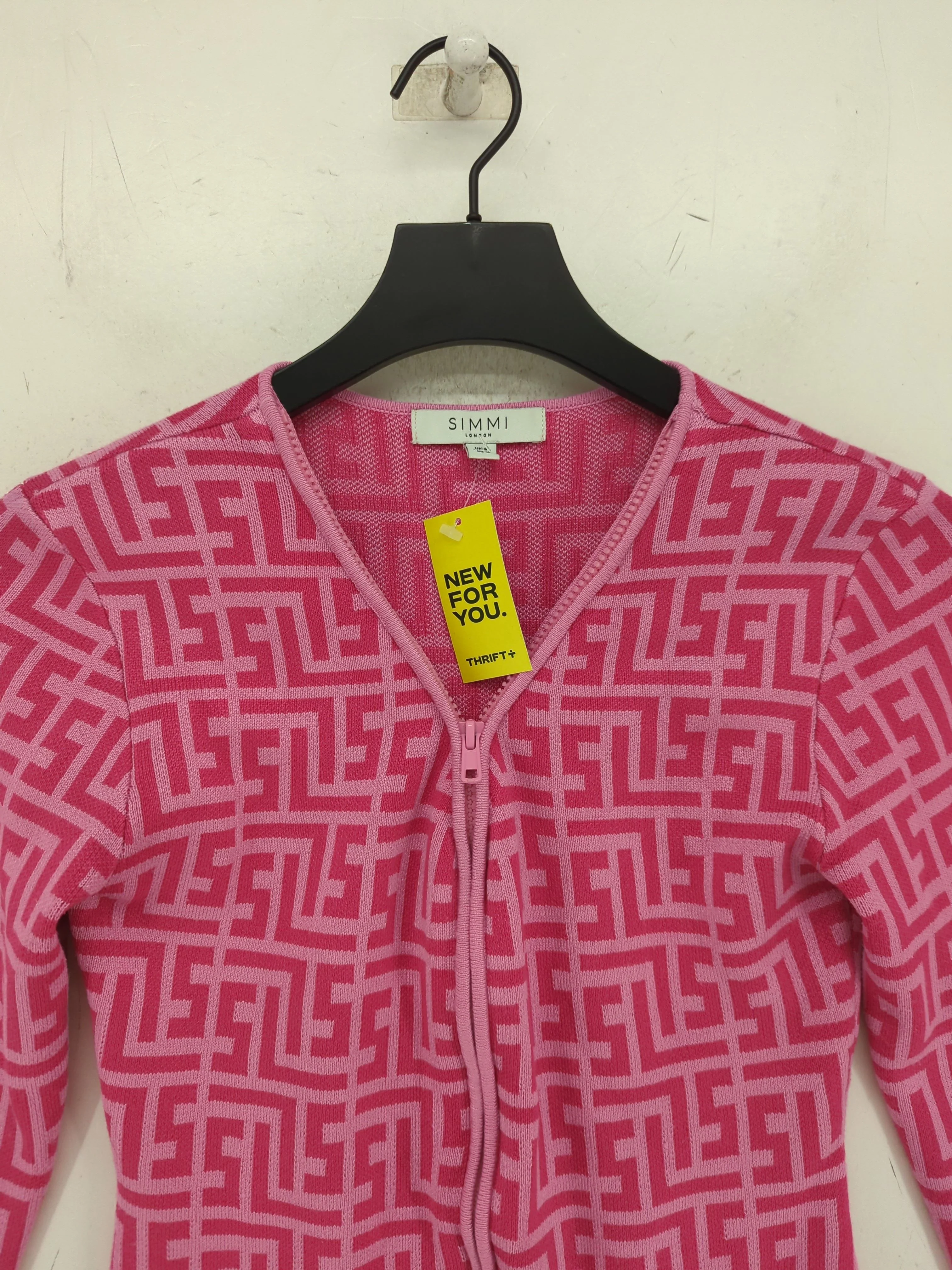 Simmi London Women's Cardigan UK 8 Pink Viscose with Polyester Cardigan - Image 3