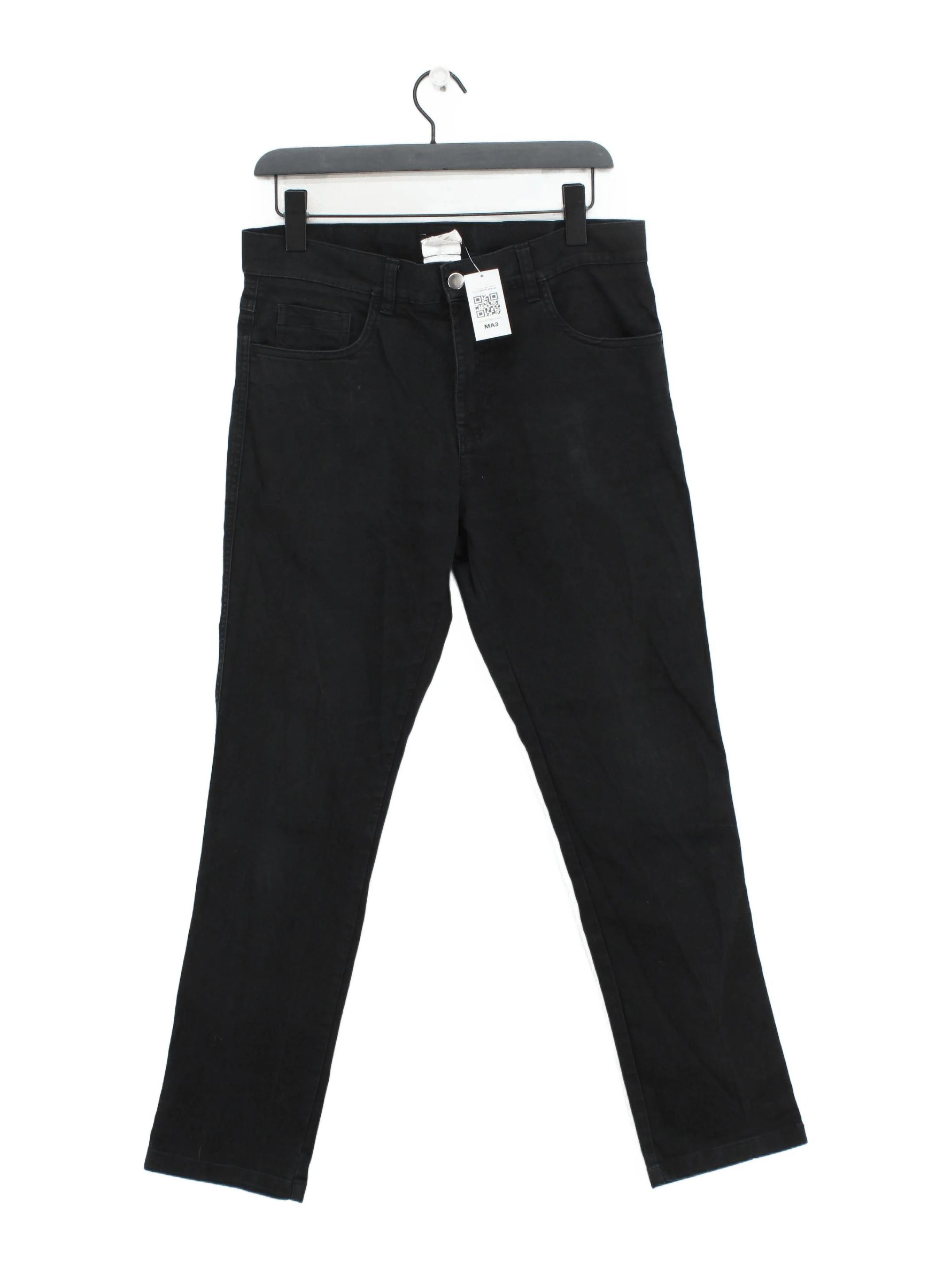 Simon Jersey Men's Jeans W 34 in Black Cotton with Polyester, Elastane Straight