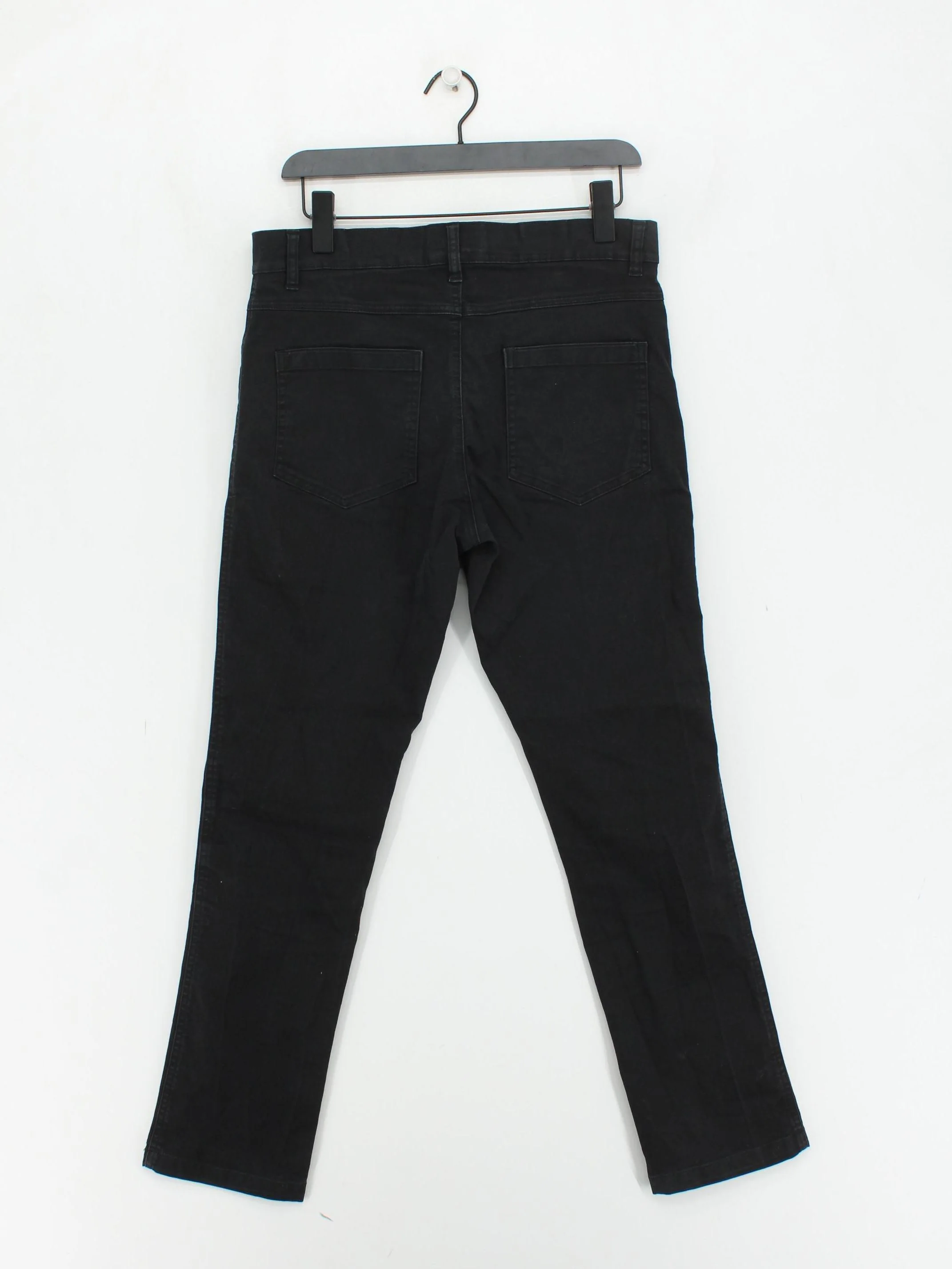 Simon Jersey Men's Jeans W 34 in Black Cotton with Polyester, Elastane Straight - Image 2