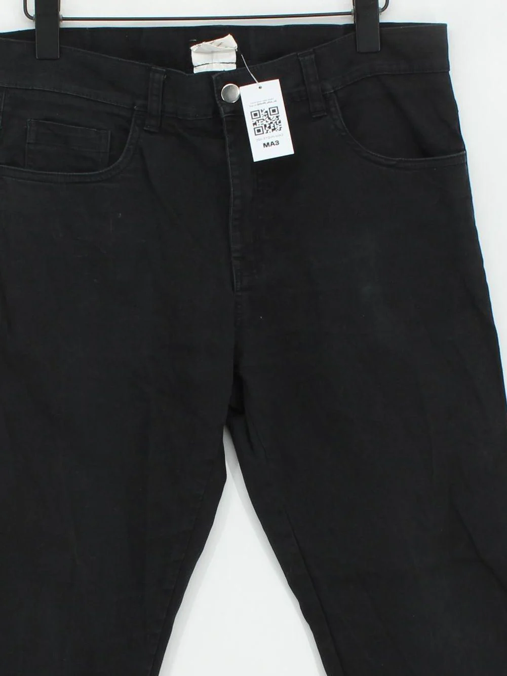 Simon Jersey Men's Jeans W 34 in Black Cotton with Polyester, Elastane Straight - Image 3