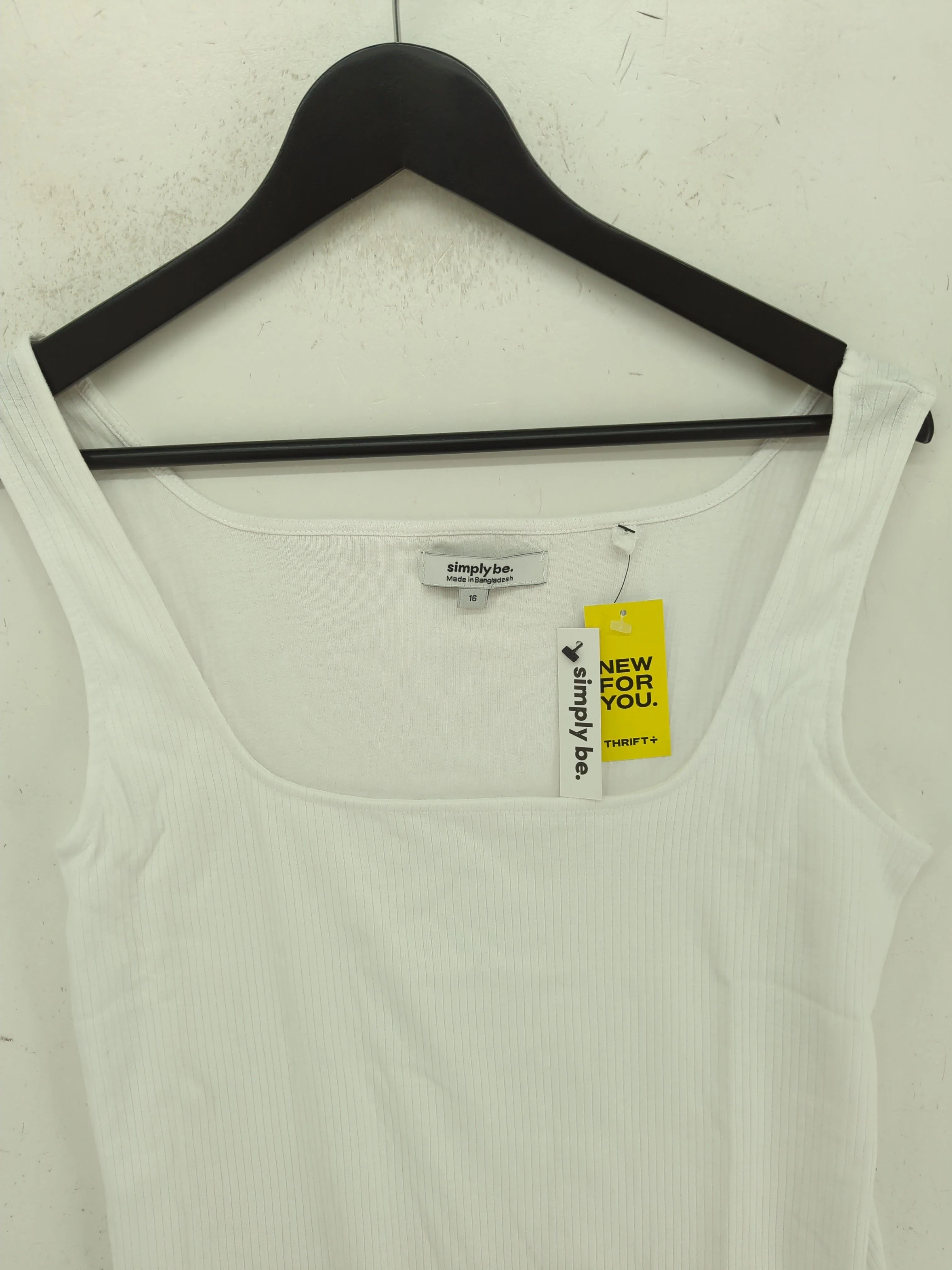 Simply Be Women's T-Shirt UK 16 White 100% Cotton Basic New with tags - Image 3