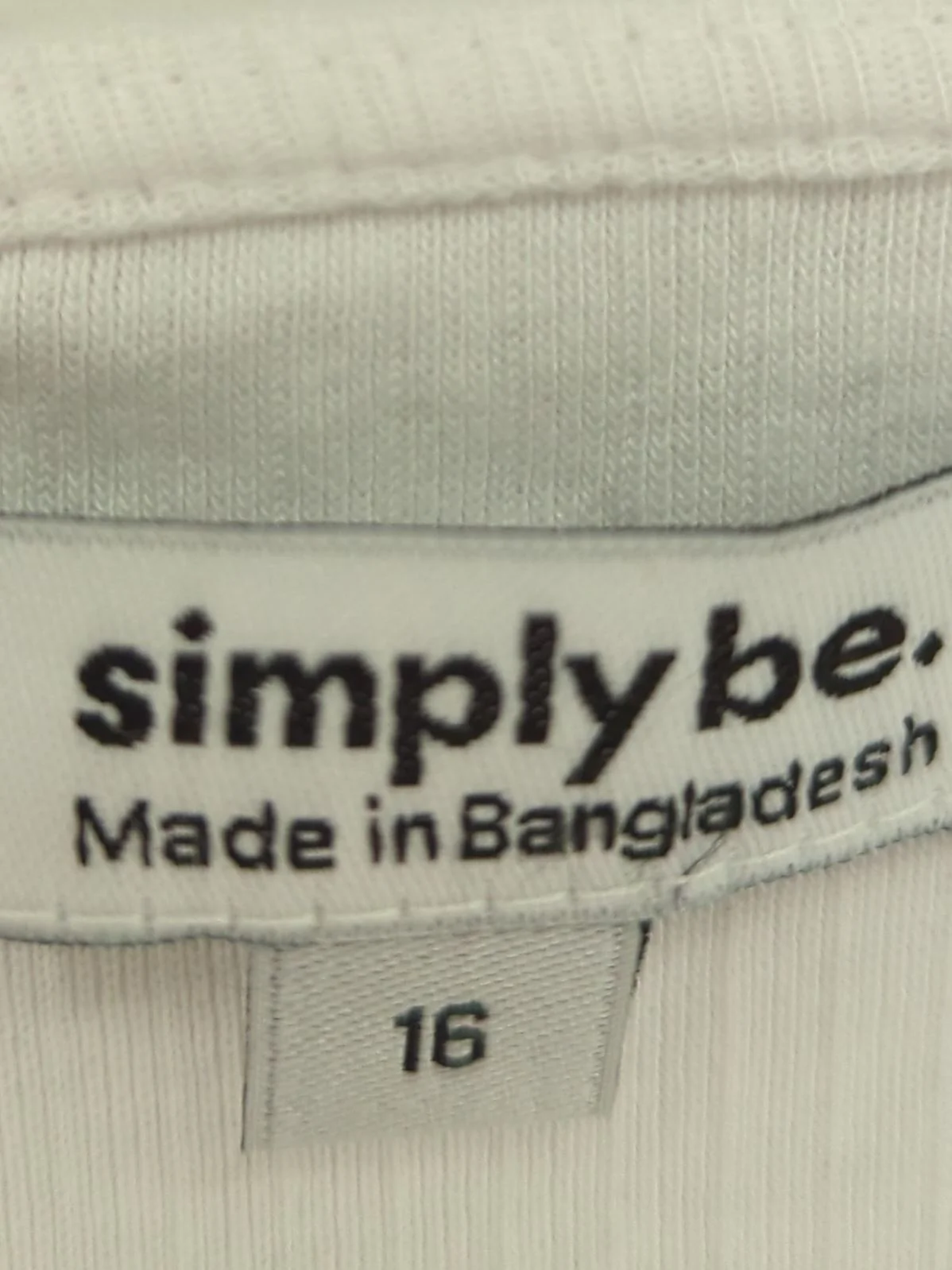 Simply Be Women's T-Shirt UK 16 White 100% Cotton Basic New with tags - Image 5