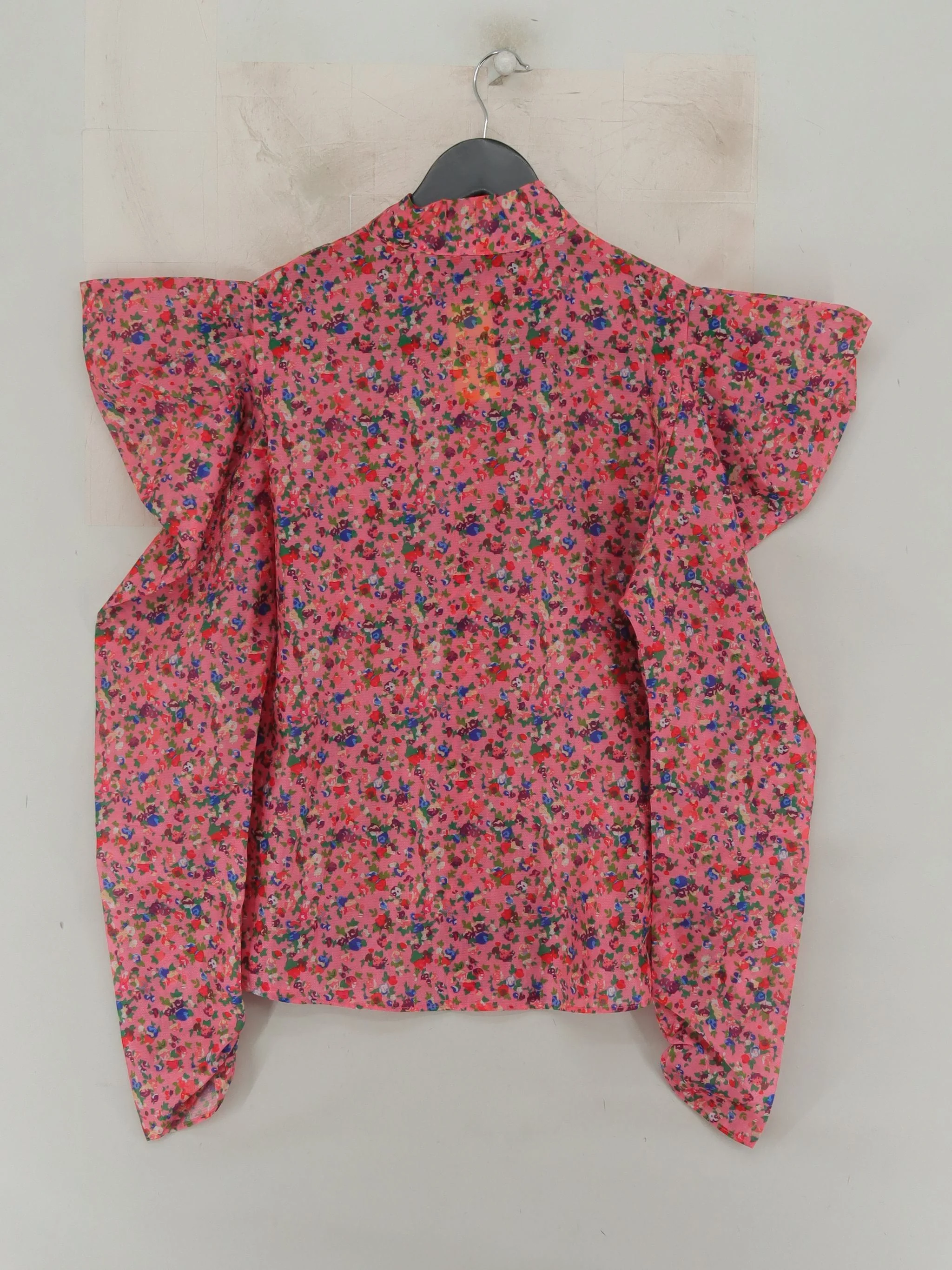 Sister Jane Women's Blouse S Pink Floral 100% Other Long Sleeve Collared Basic - Image 2