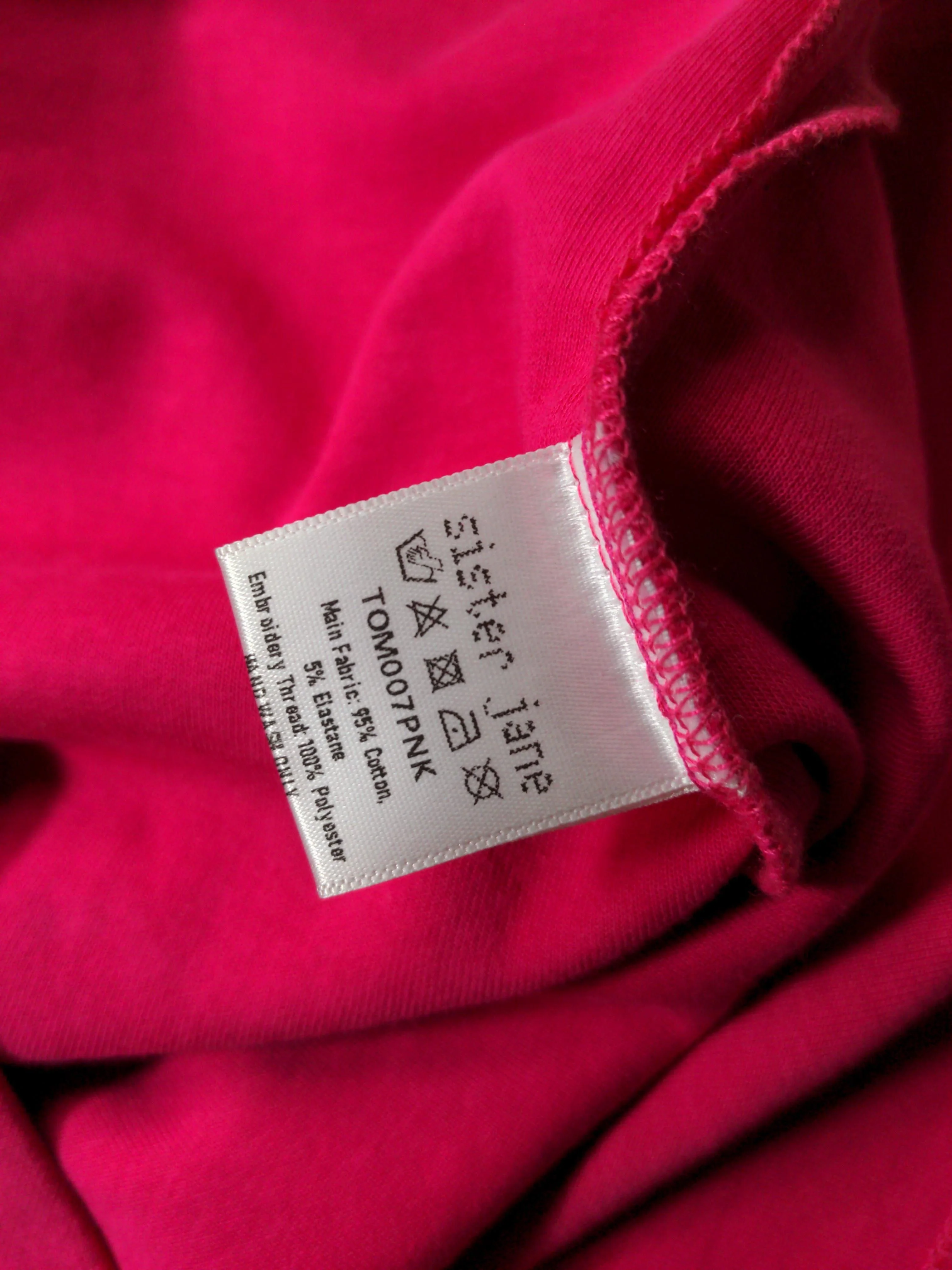 Sister Jane Women's T-Shirt S Pink Cotton with Elastane Basic - Image 7