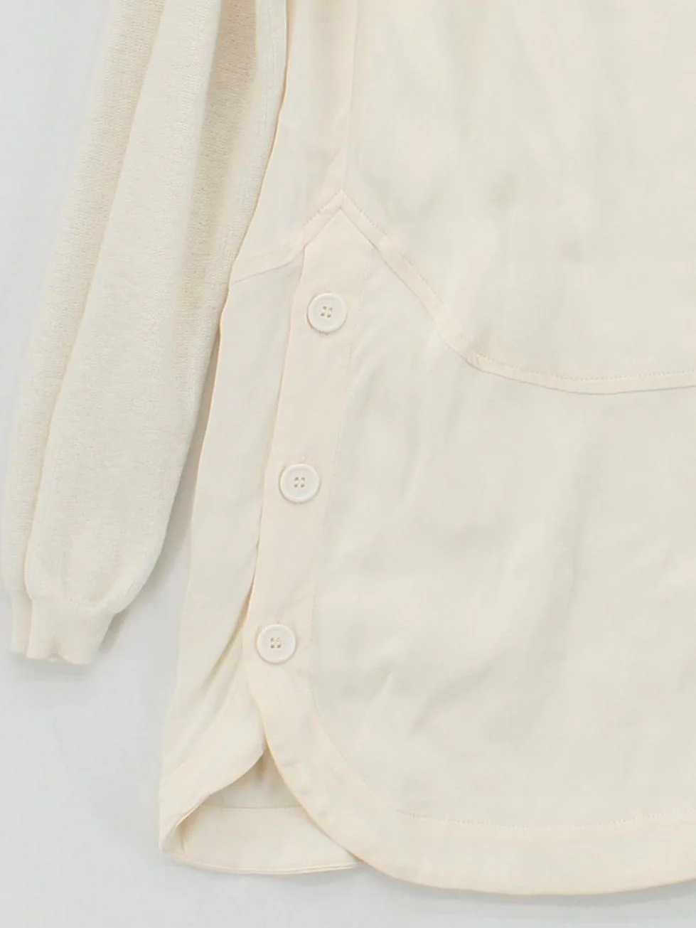 Sita Murt Women's Shirt UK 12 Cream Viscose with Cotton, Wool Basic - Image 4