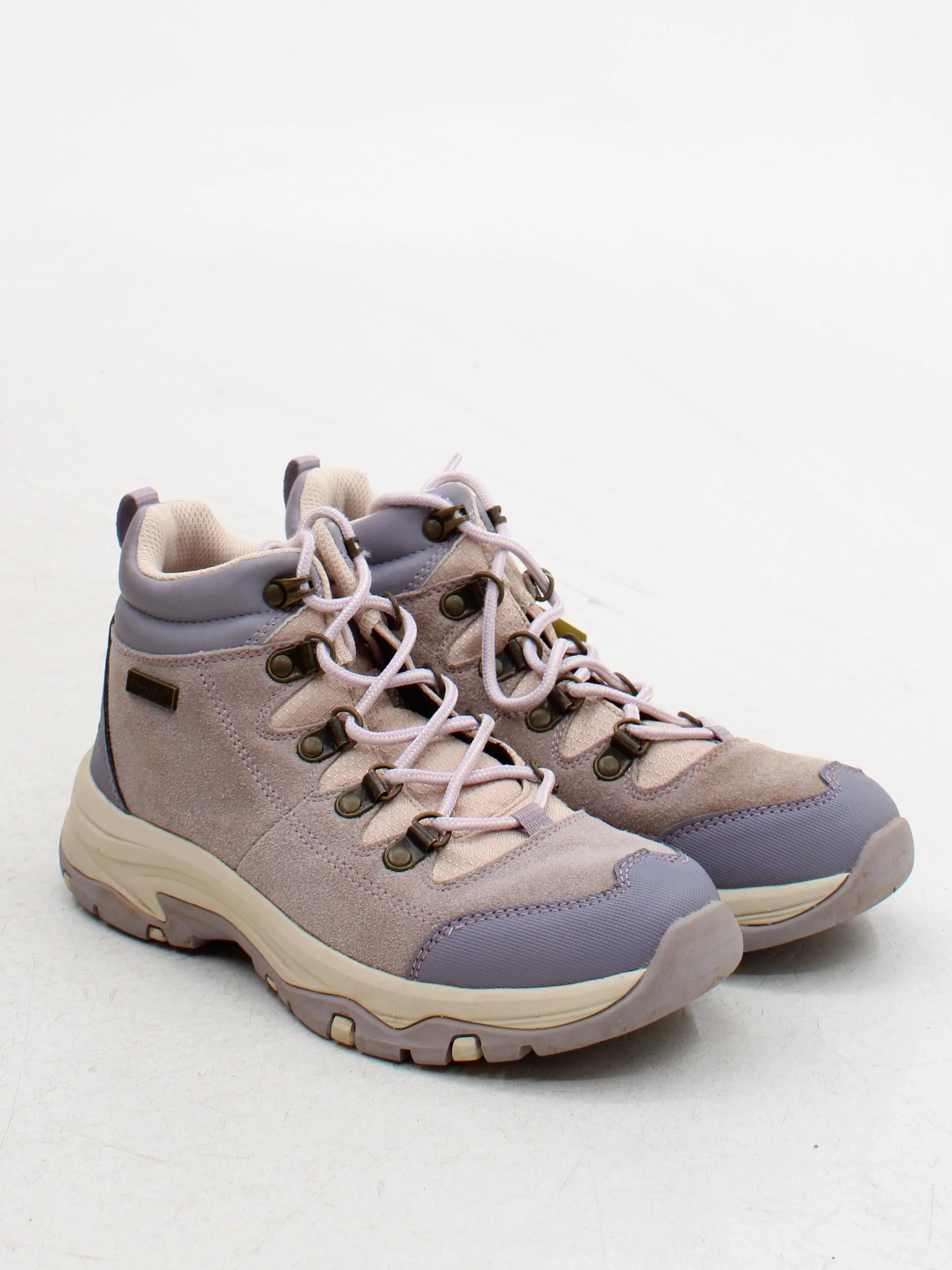 Skechers Women's Boots UK 4.5 Tan 100% Suede Combat - Image 4
