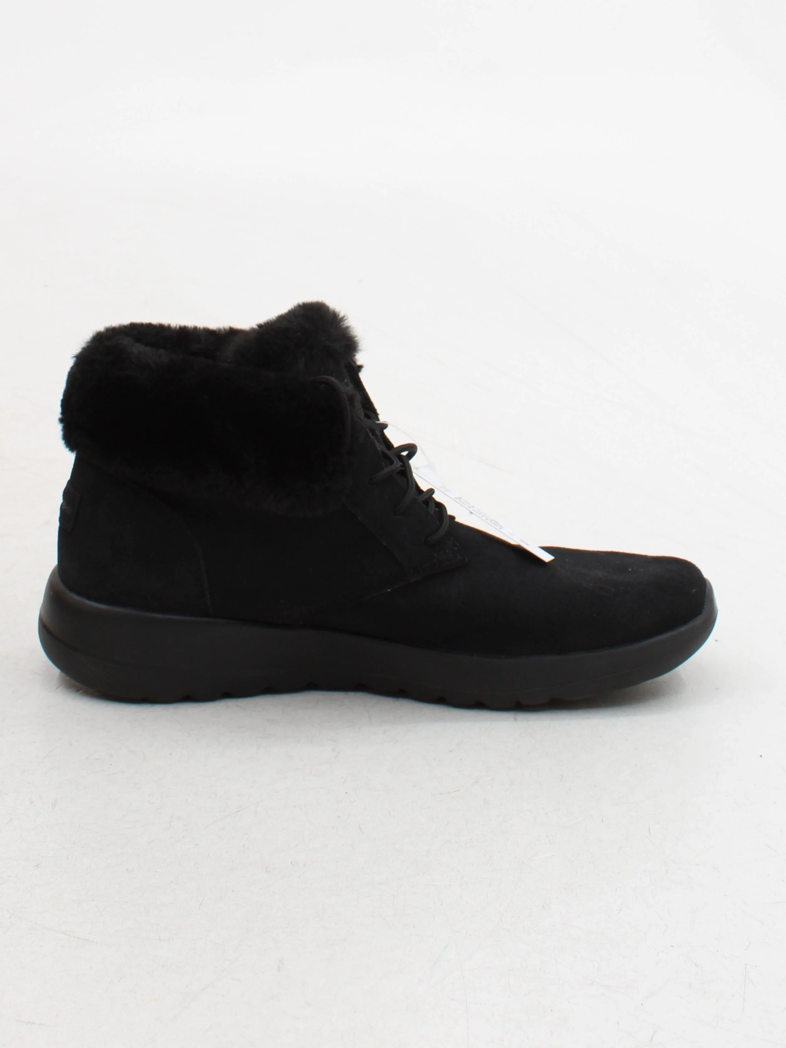 Skechers Women's Boots UK 8 Black Suede with Faux Fur Combat - Image 5