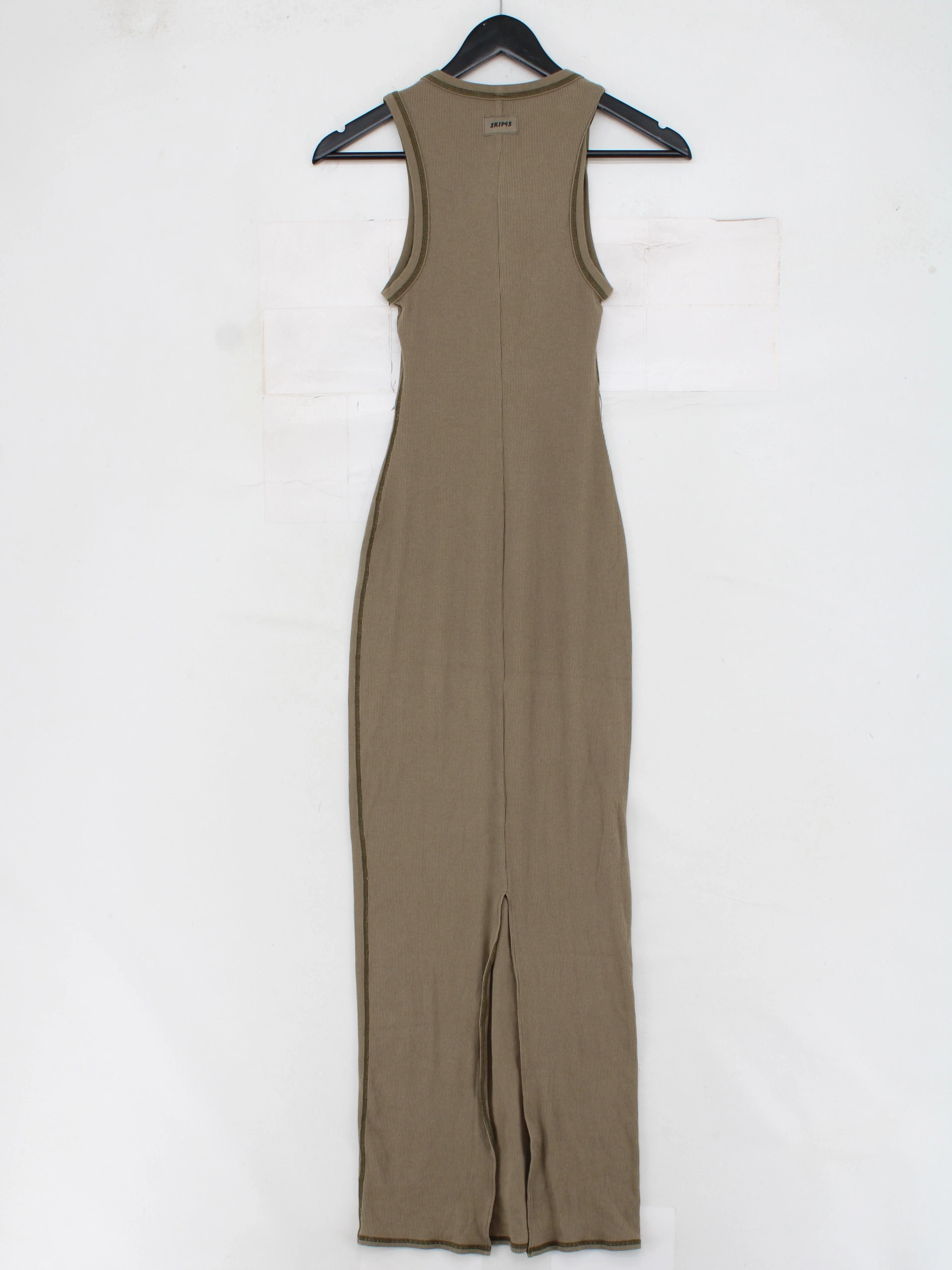 Skims Bodycon Maxi Dress S in Brown - Image 2