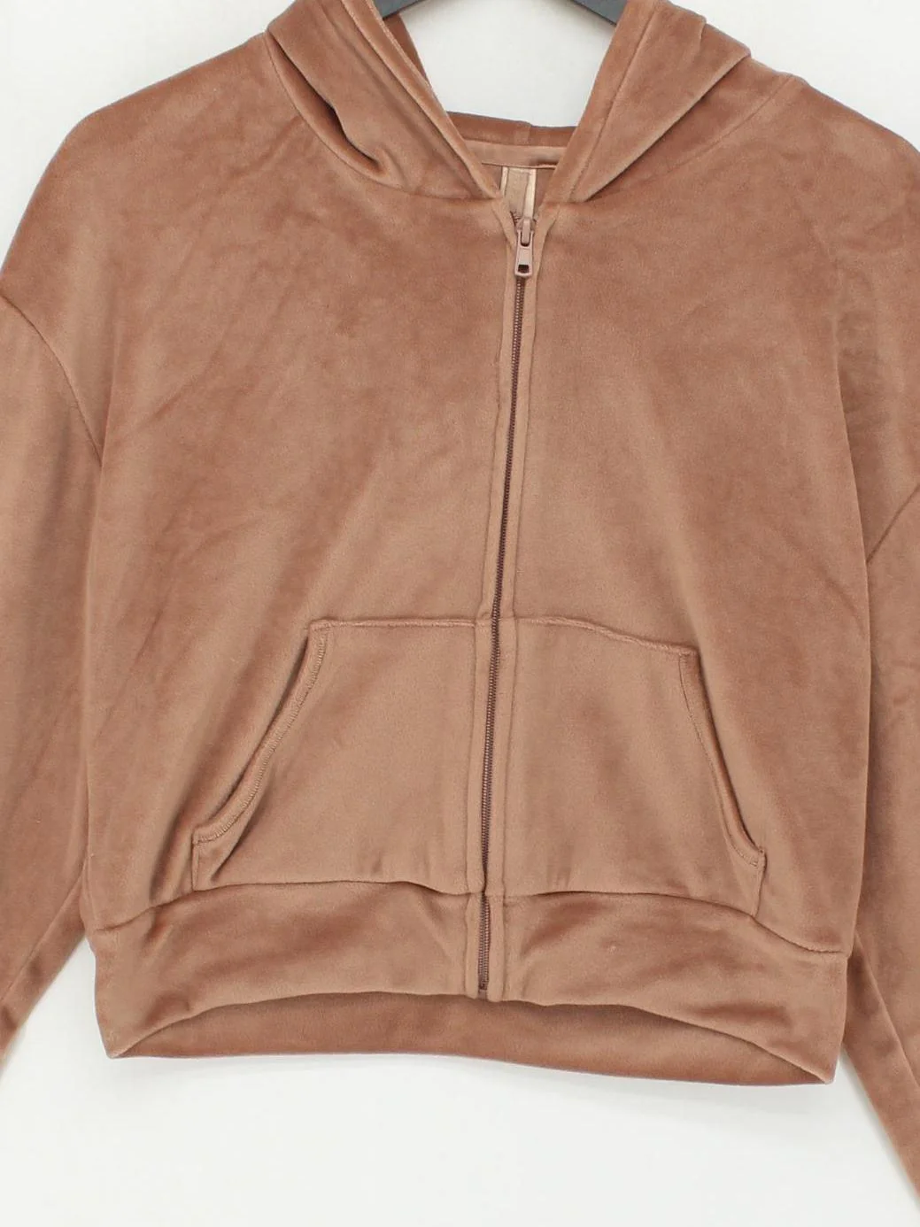 Skims Women's Hoodie M Brown Polyester with Spandex Pullover - Image 3