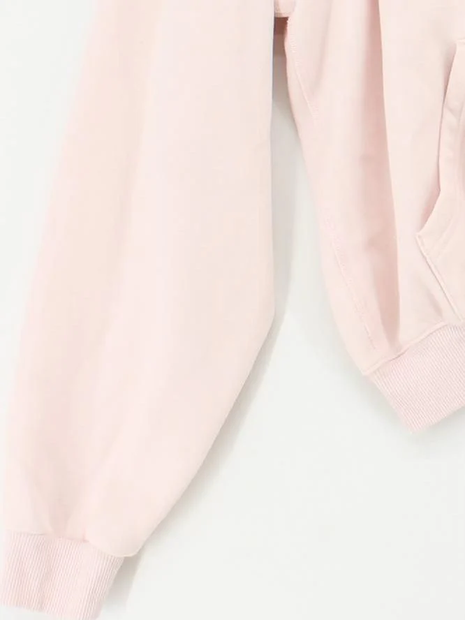 Skims Women's Hoodie S Pink Cotton with Polyester Pullover - Image 4