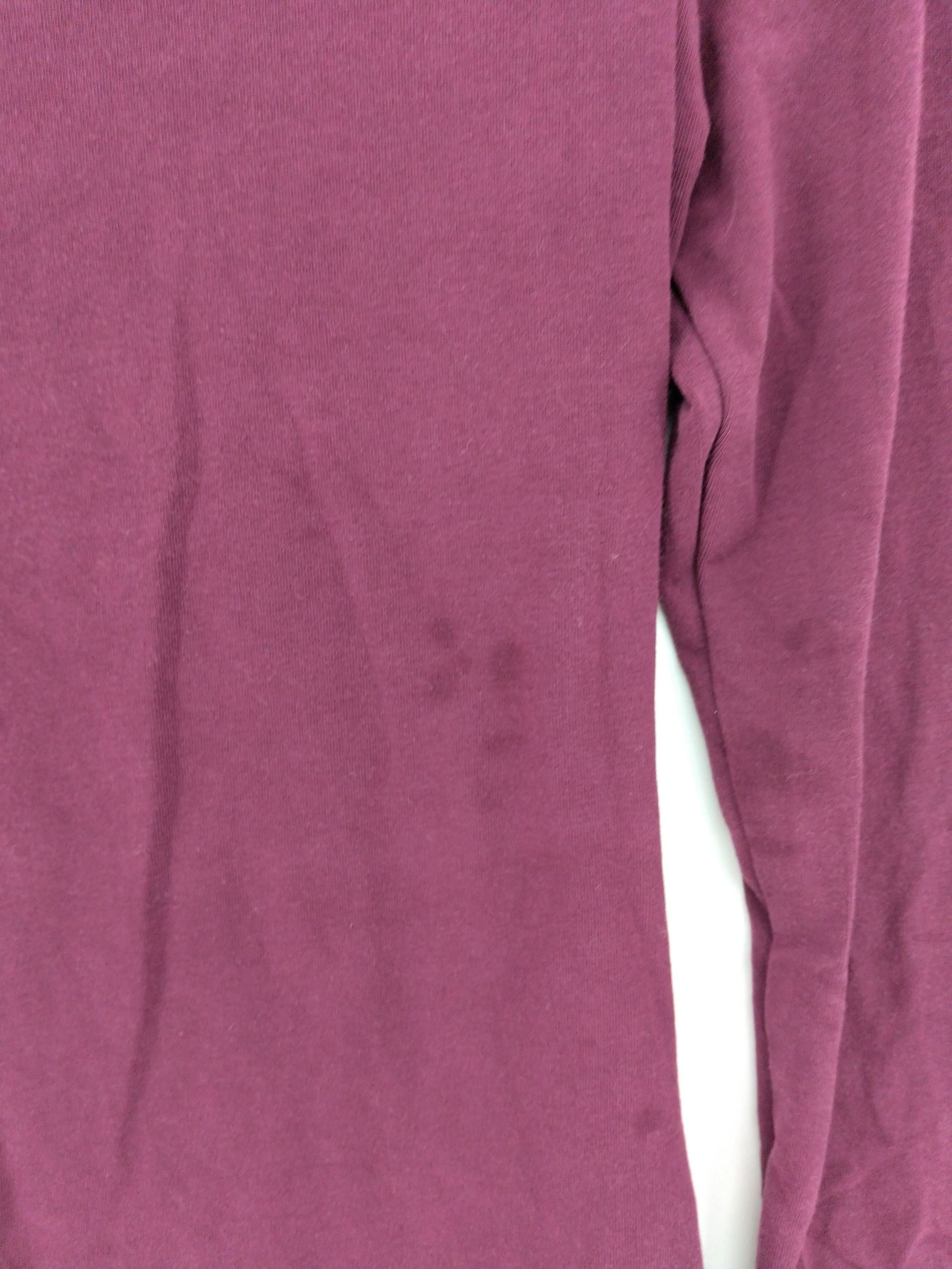 Skims Women's Top S Red Cotton with Elastane Long Sleeve Crew Neck Basic - Image 5