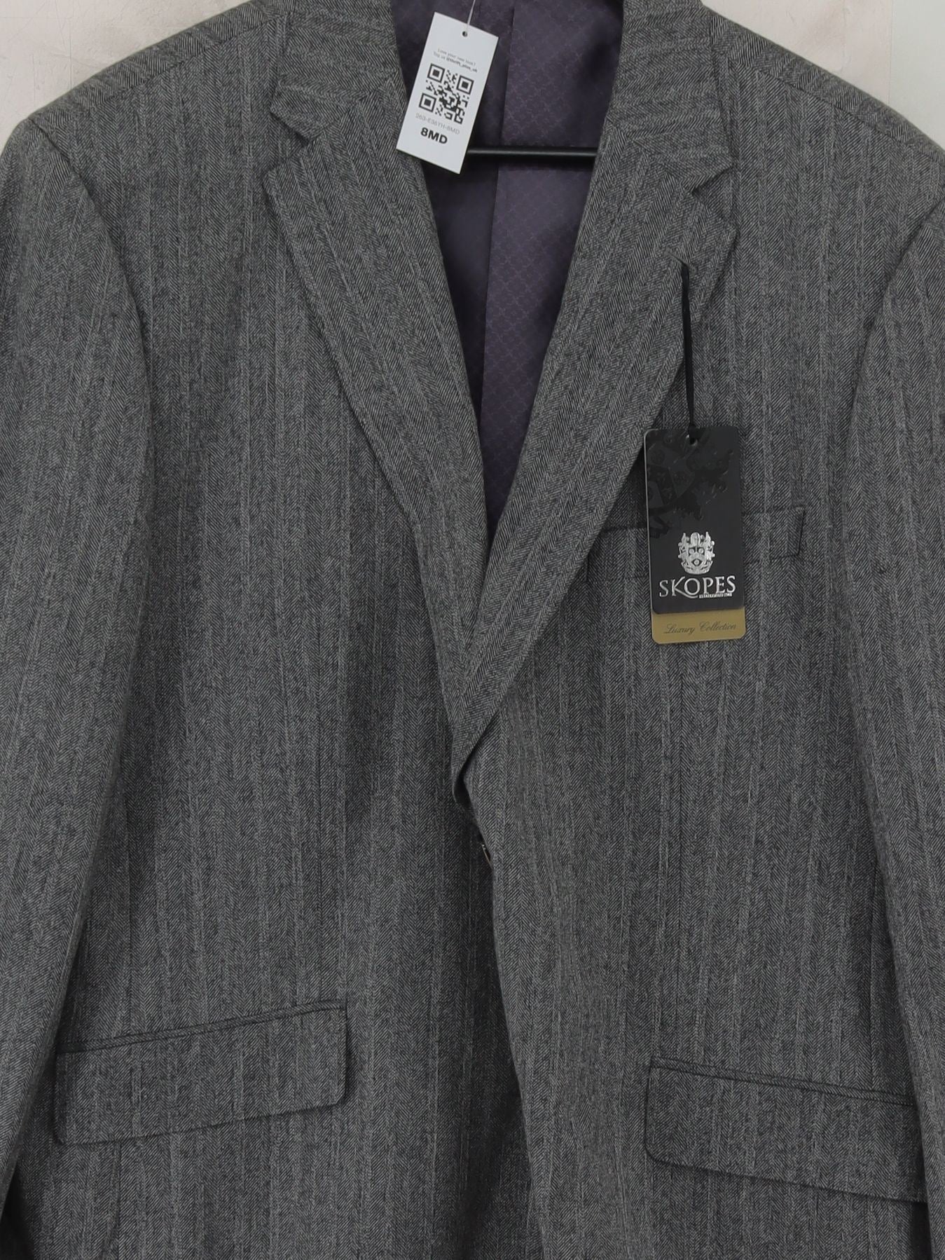Skopes Men's Blazer Chest: 46 in Grey Wool with Polyester Overcoat New with tags - Image 3