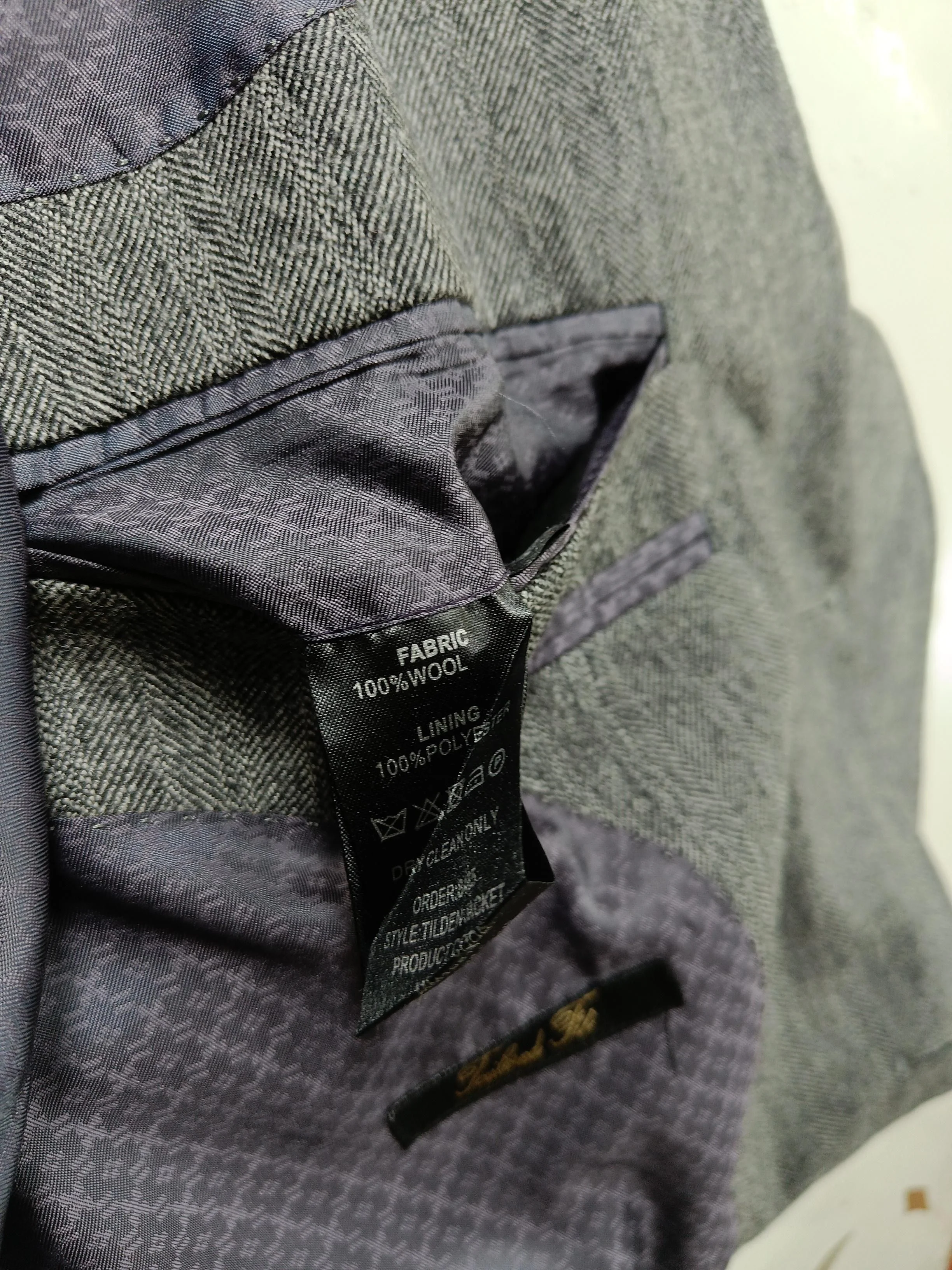 Skopes Men's Blazer Chest: 46 in Grey Wool with Polyester Overcoat New with tags - Image 7