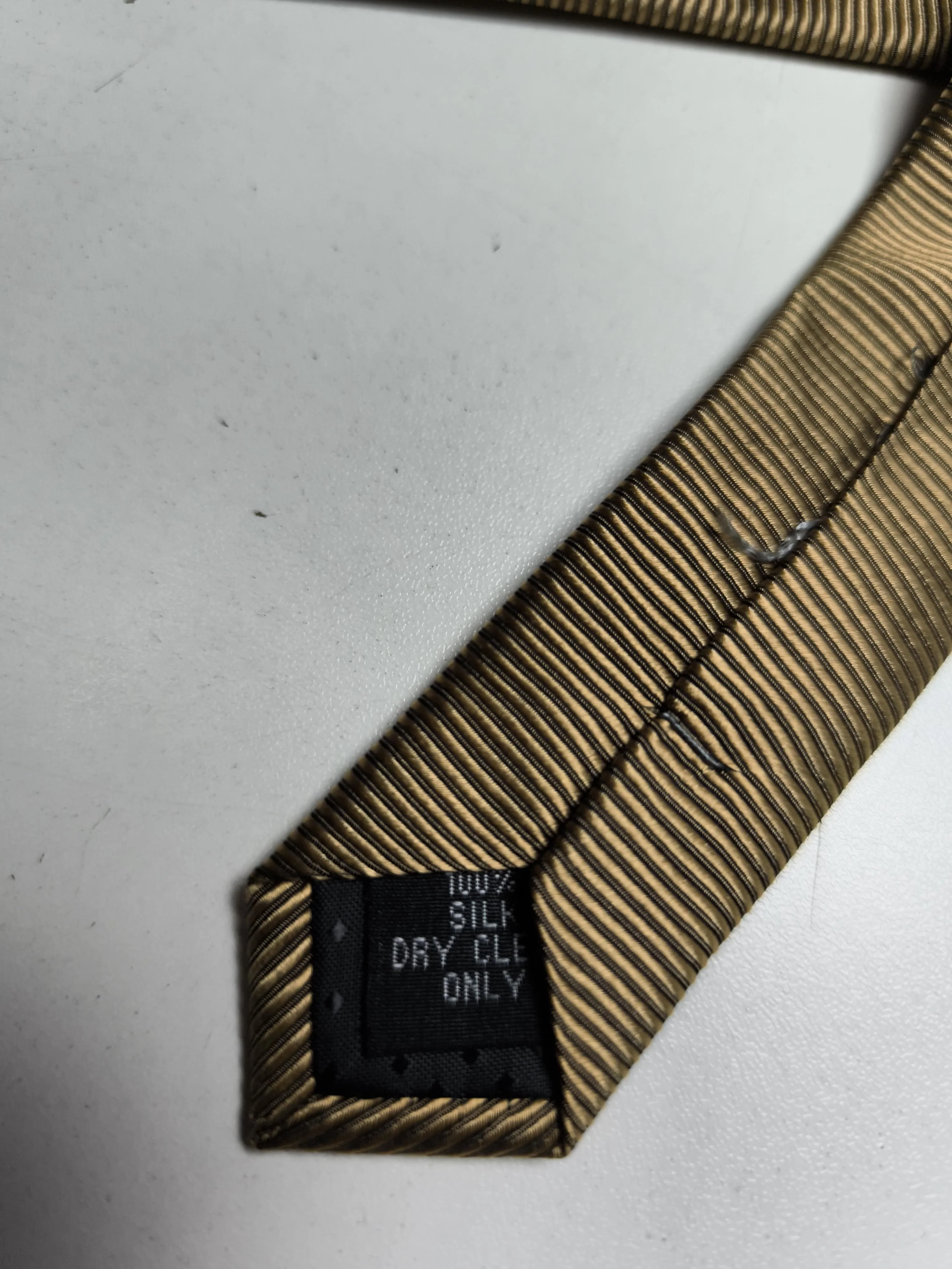Skopes Men's Tie Gold Striped 100% Silk - Image 7
