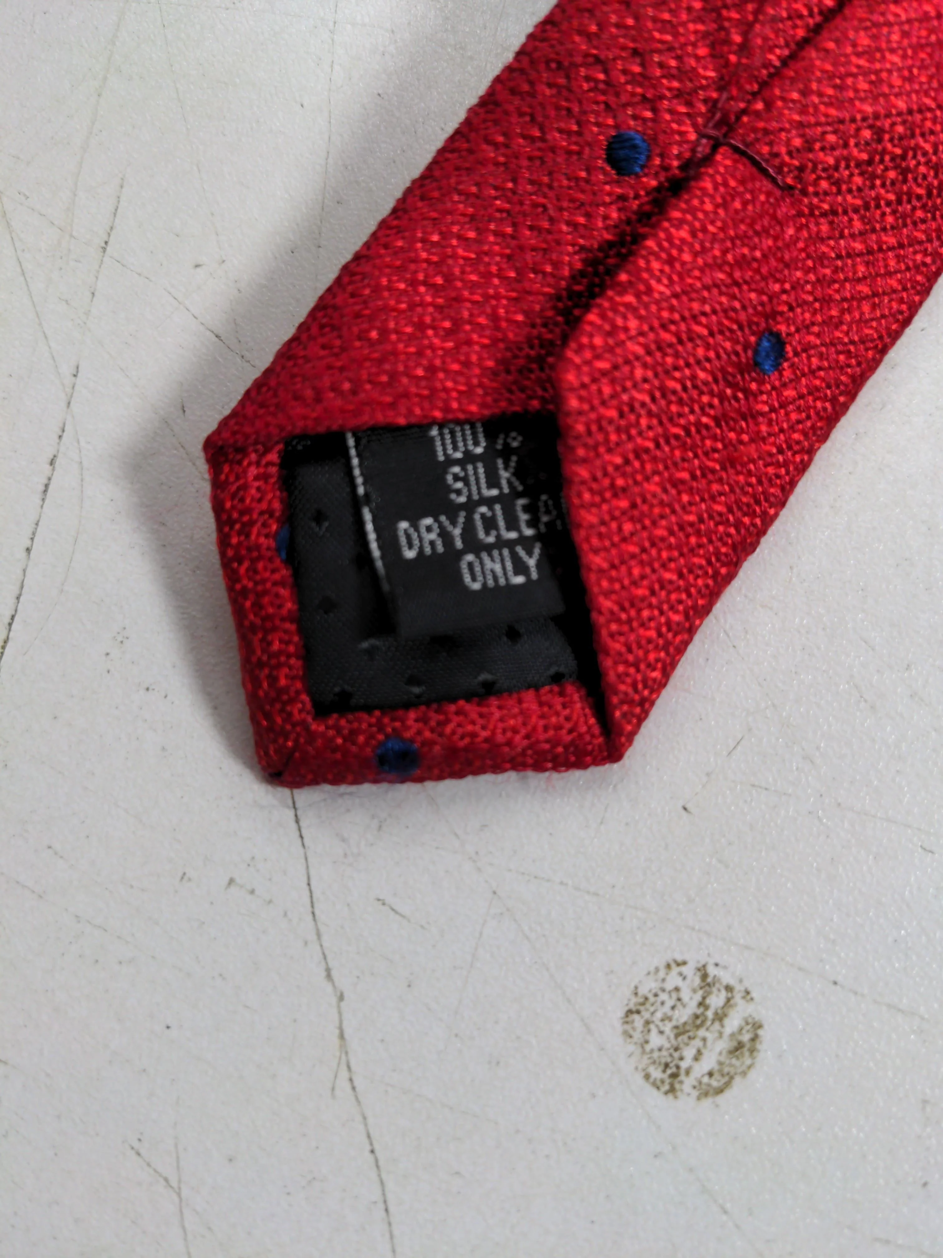 Skopes Men's Tie Red Polkadot 100% Silk - Image 7