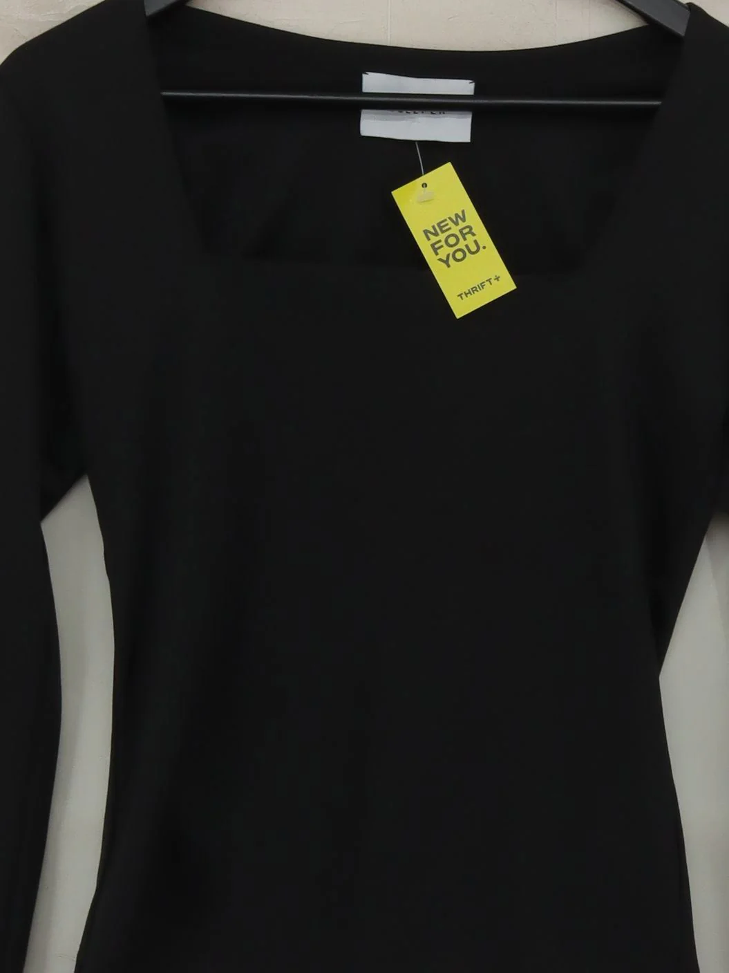 Sleeper Women's Top S Black 100% Other Long Sleeve Square Neck Basic - Image 3