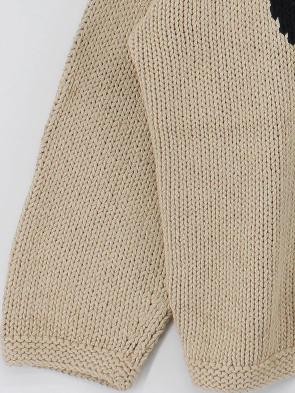 SLOW LOVE Women's Jumper L Cream Graphic 100% Cotton Crew Neck Pullover - Image 4