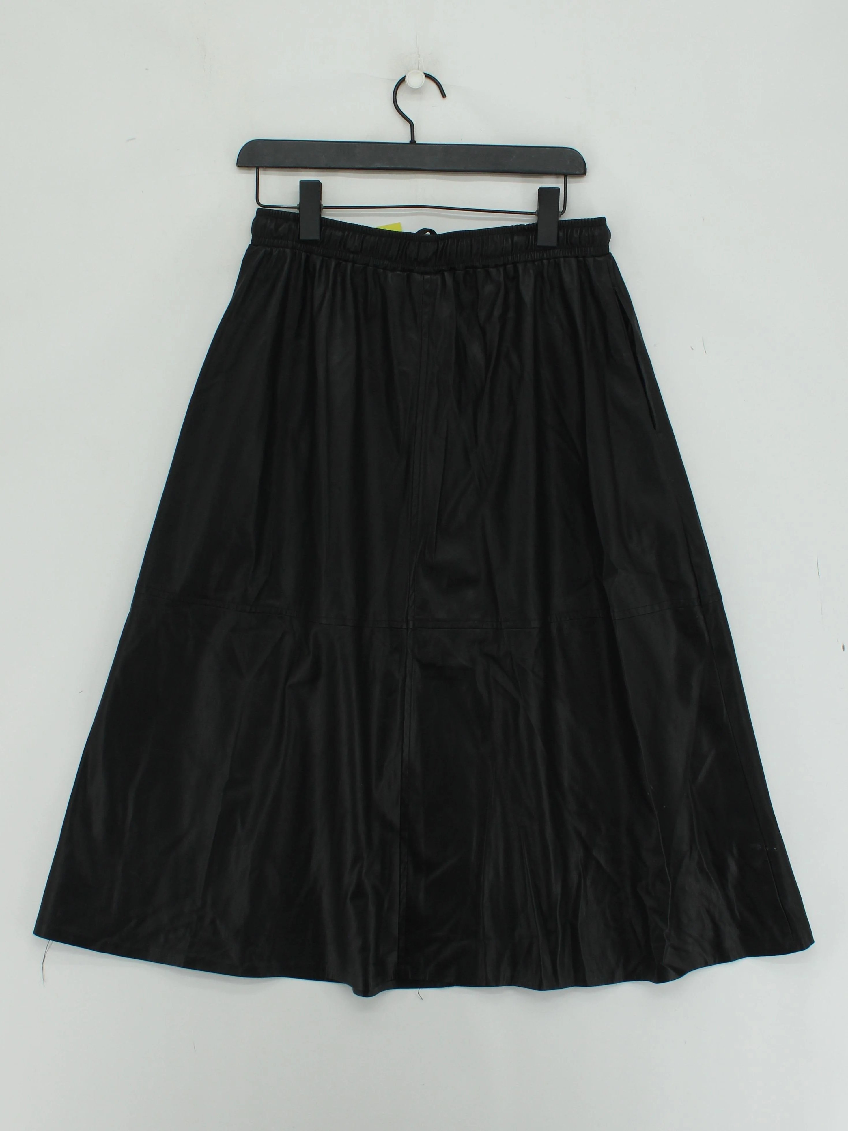 Sofie Schnoor Women's Maxi Skirt M Black Polyester with Faux Leather Long Maxi - Image 2