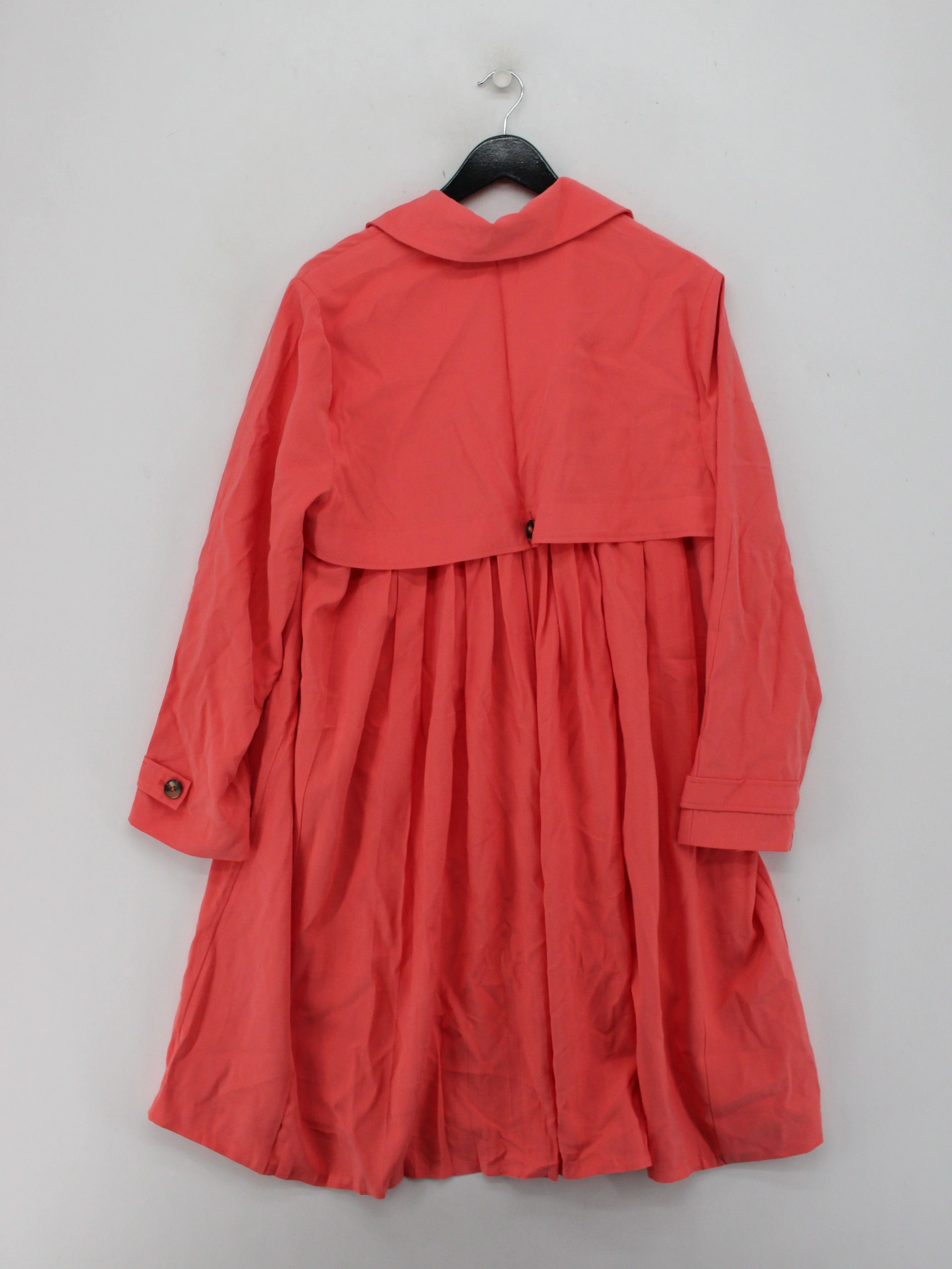 Soft Surroundings Women's Coat L Pink Rayon with Polyester Trench Coat - Image 2
