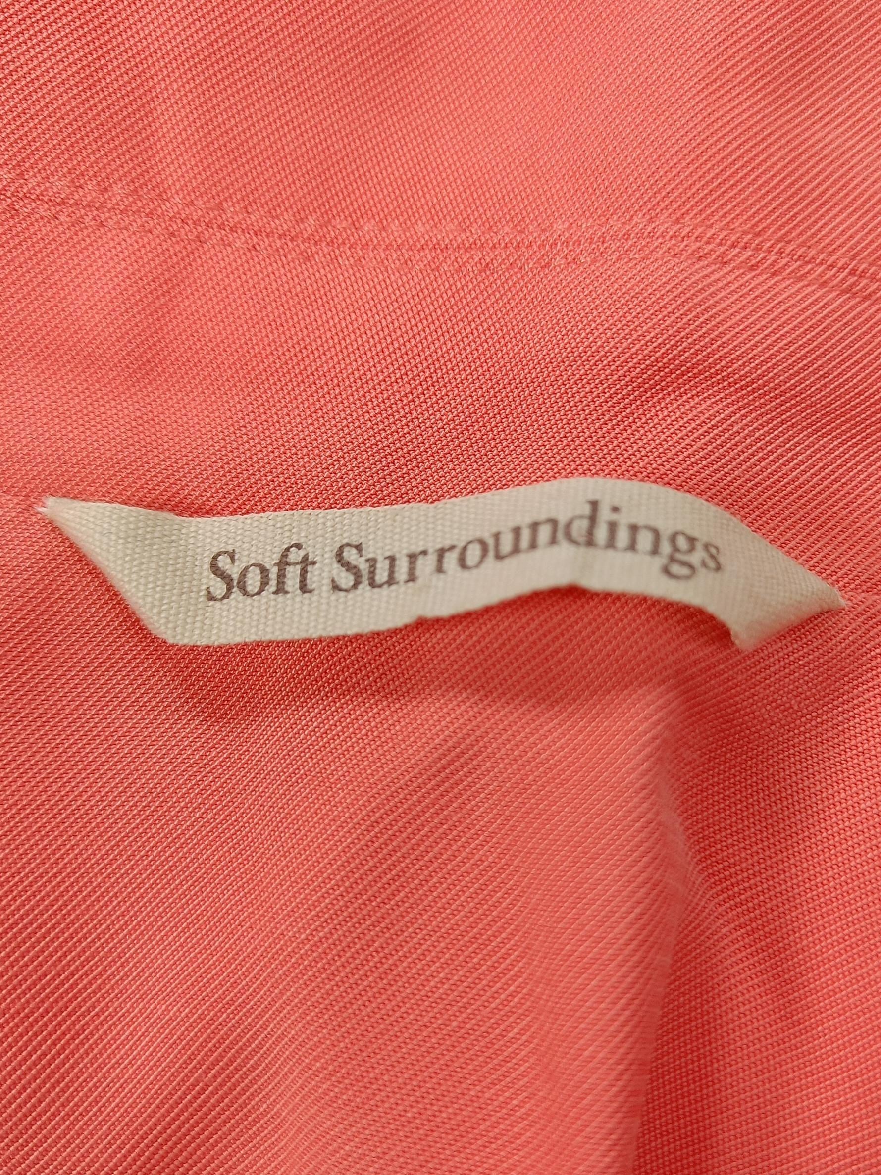 Soft Surroundings Women's Coat L Pink Rayon with Polyester Trench Coat - Image 5