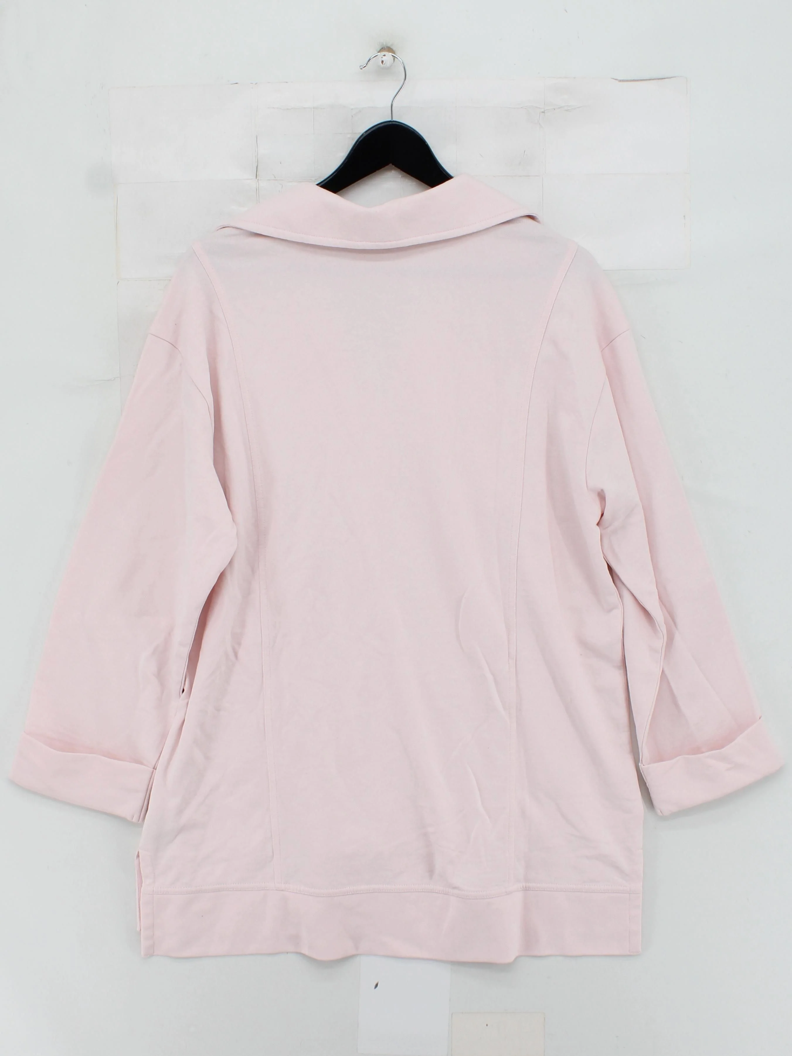 Soft Surroundings Women's Top M Pink Cotton with Polyester Basic - Image 2