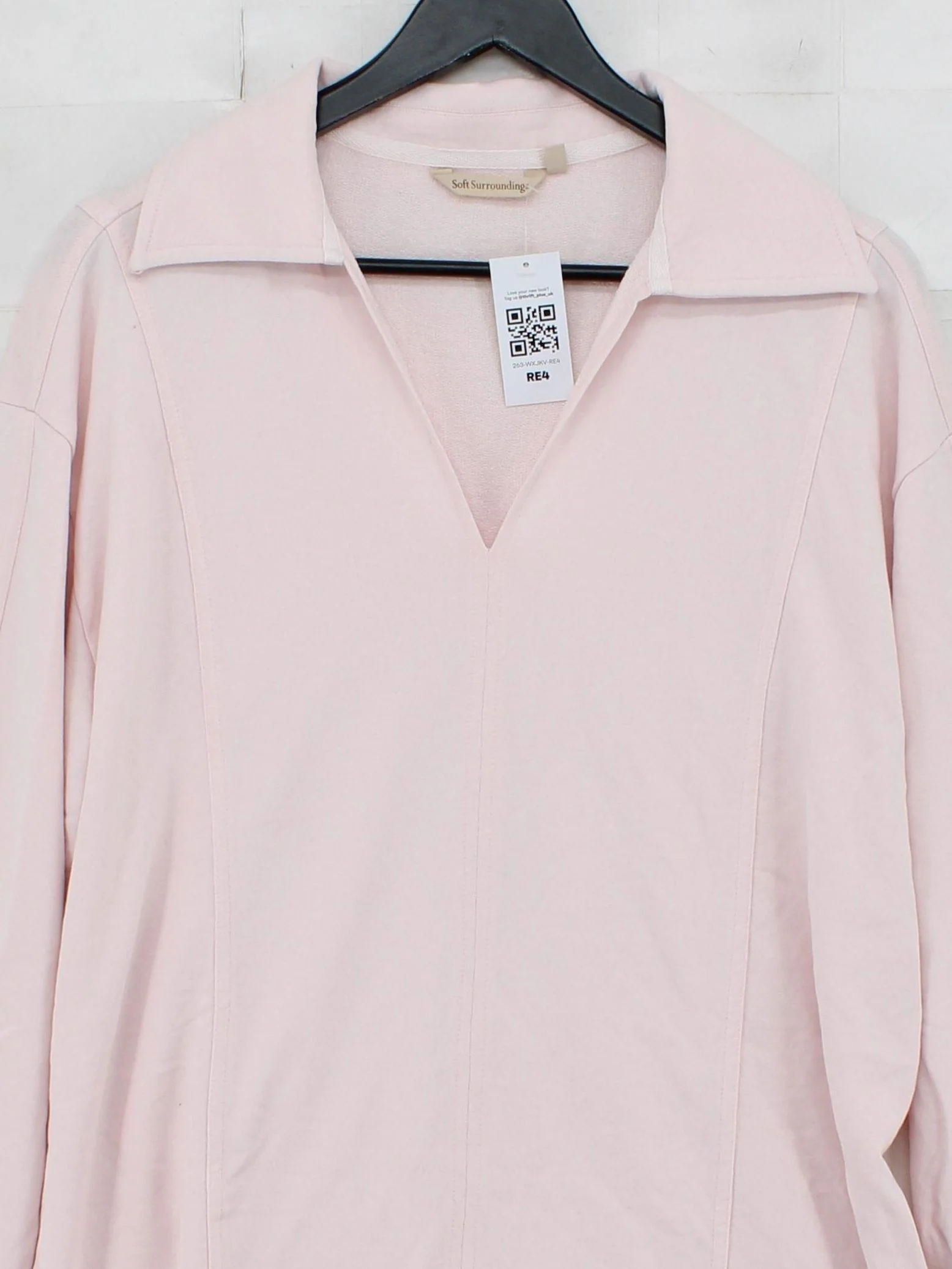 Soft Surroundings Women's Top M Pink Cotton with Polyester Basic - Image 3