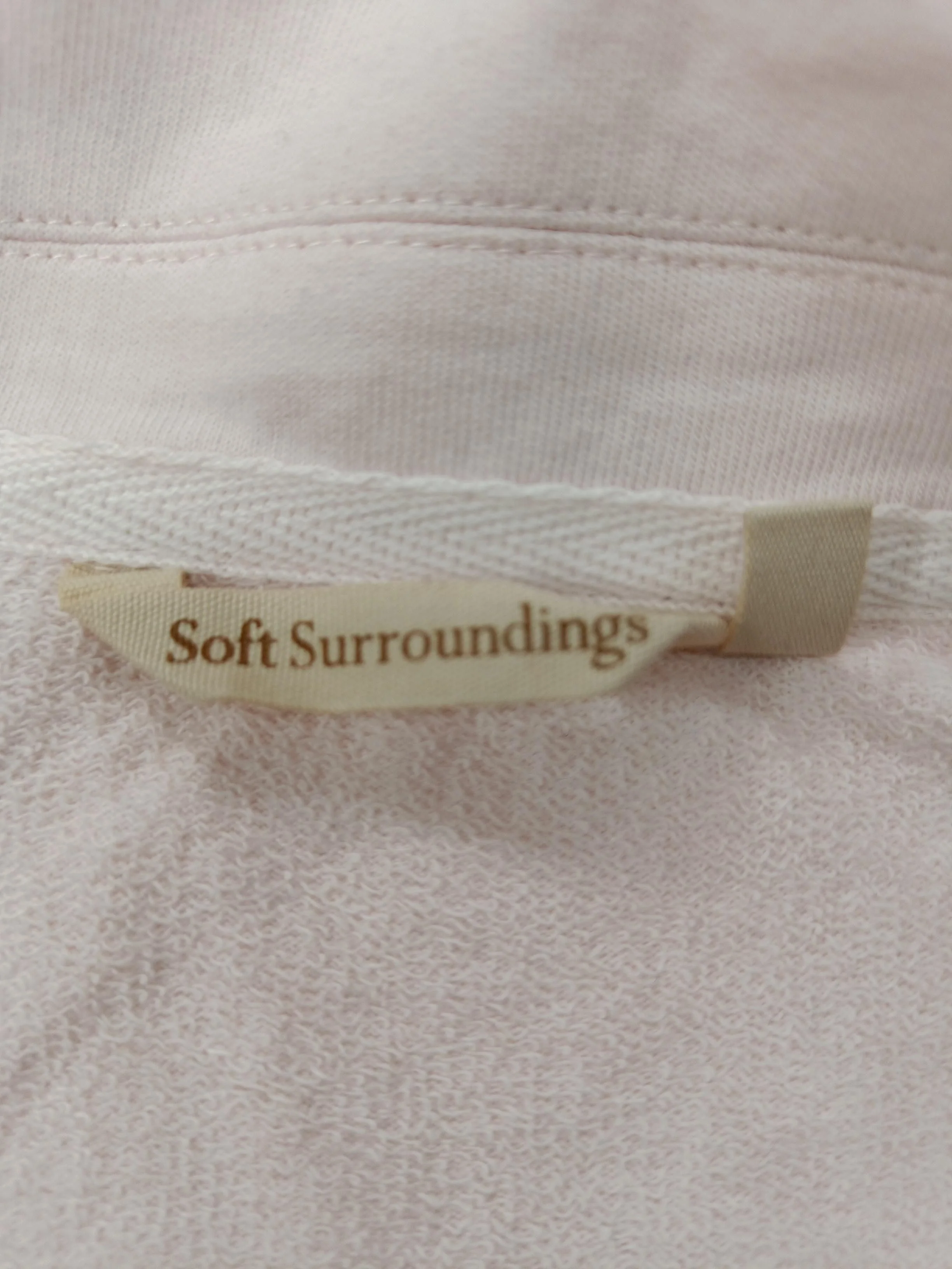 Soft Surroundings Women's Top M Pink Cotton with Polyester Basic - Image 5