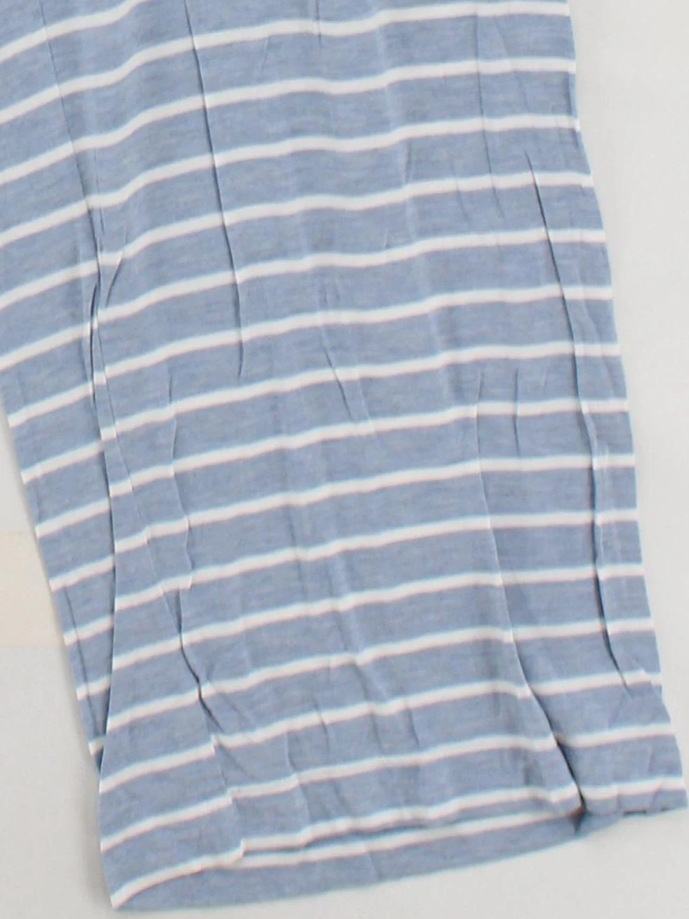 Soma Women's Trousers L Blue Striped Rayon with Spandex Wide-Leg Sweatpants - Image 4