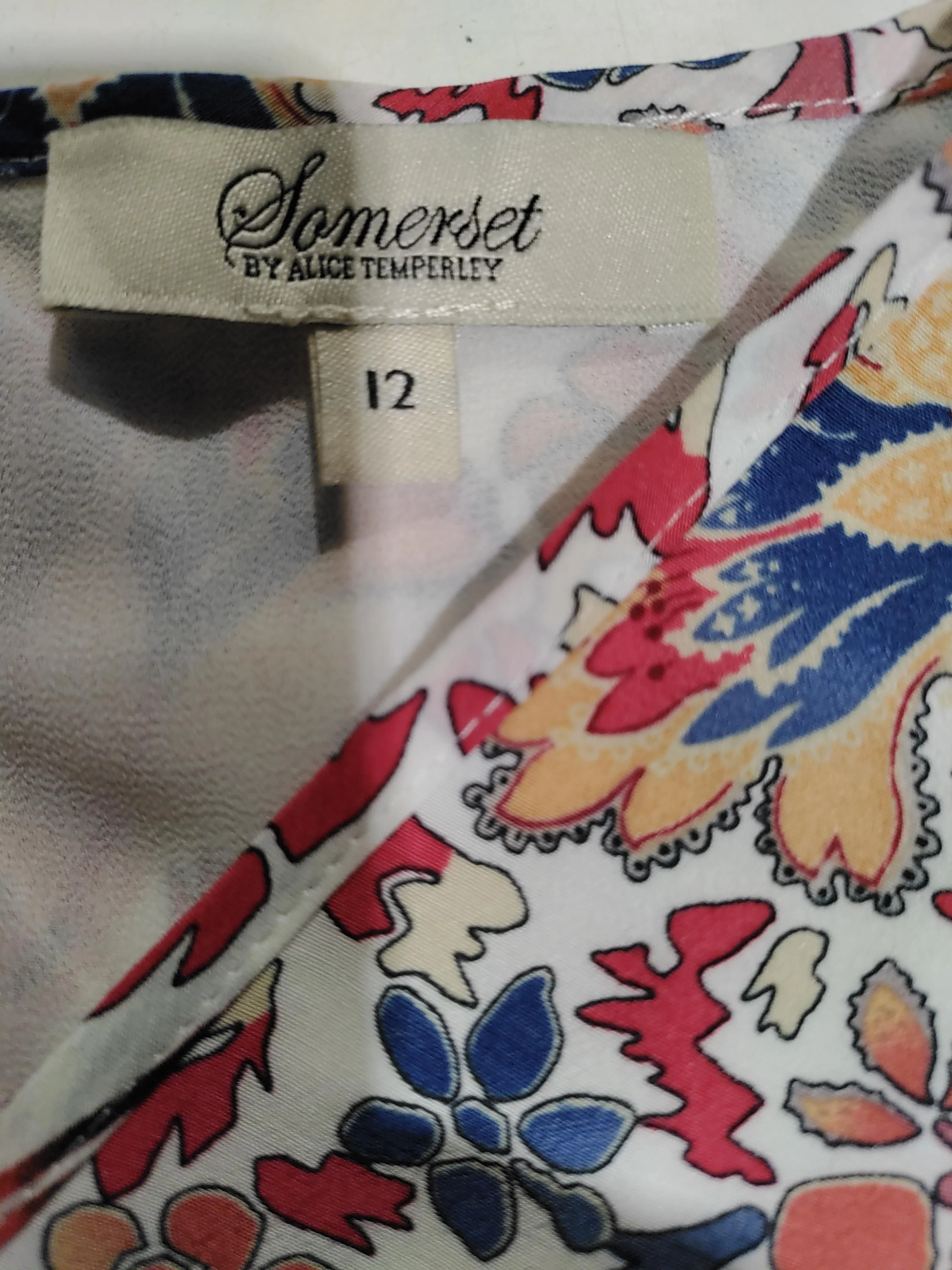 Somerset by Alice Temperley Shirt Midi Dress UK12 in Multi - Image 5