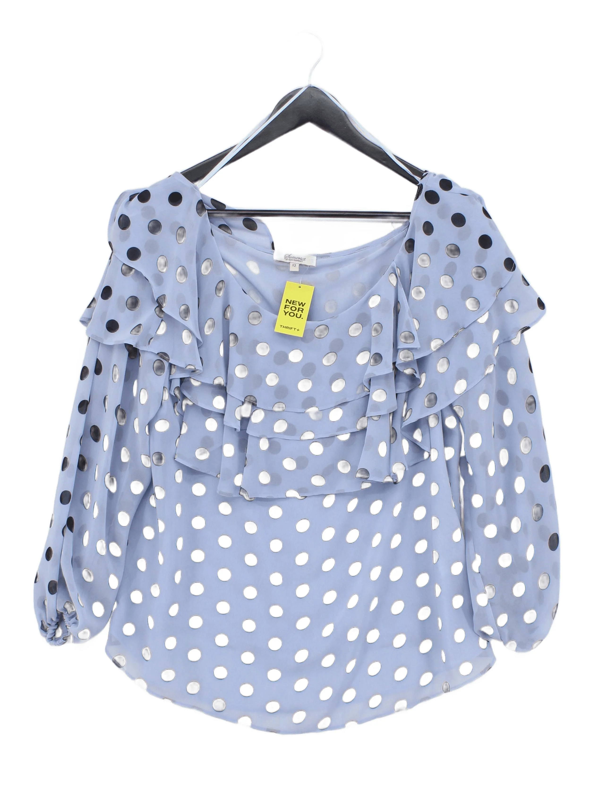 Somerset By Alice Temperley Women's Blouse UK 12 Blue 100% Polyester Basic