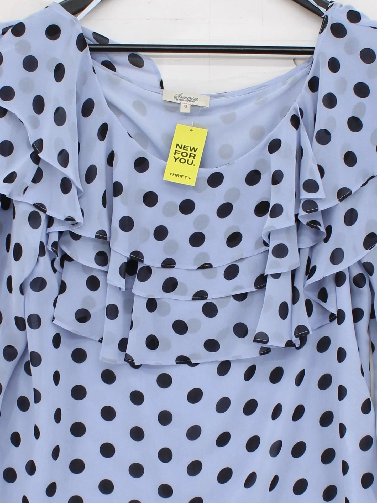 Somerset By Alice Temperley Women's Blouse UK 12 Blue 100% Polyester Basic - Image 3