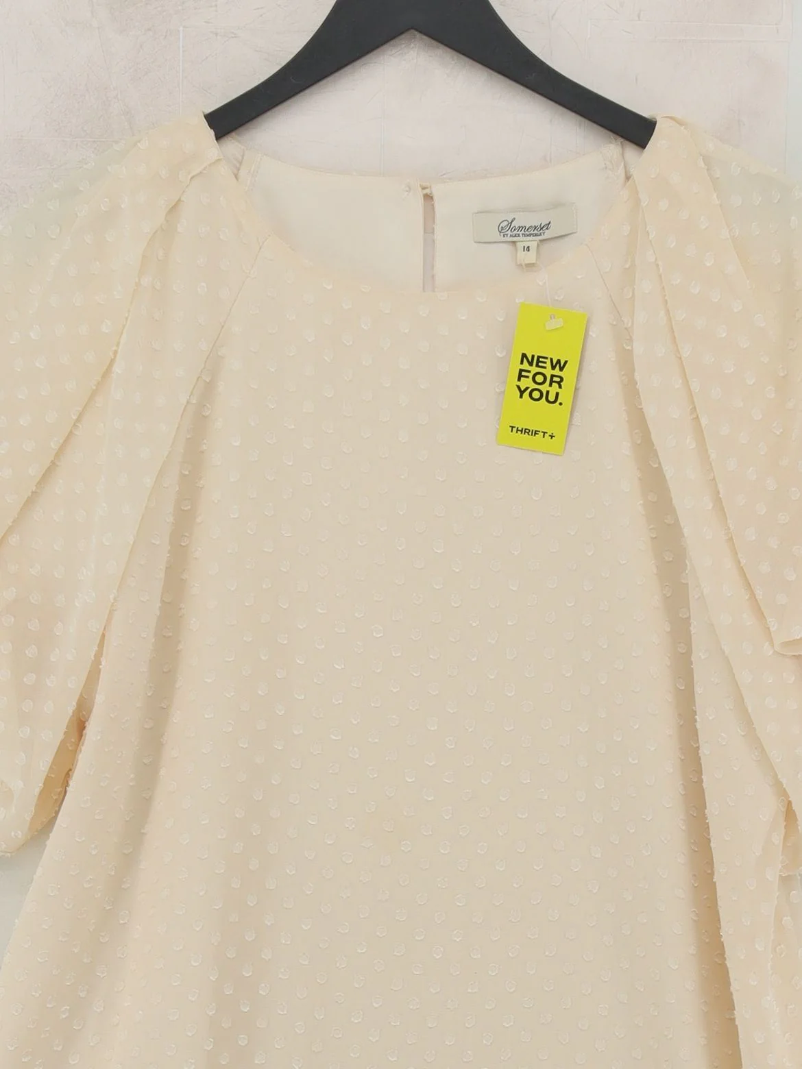 Somerset By Alice Temperley Women's Top UK 14 Cream 100% Polyester Basic - Image 3