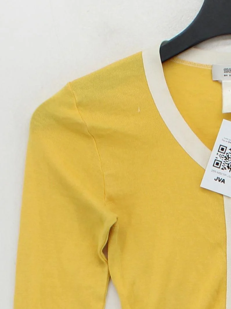 Sonia Rykiel Women's Cardigan XS Yellow 100% Other V-Neck Cardigan - Image 4