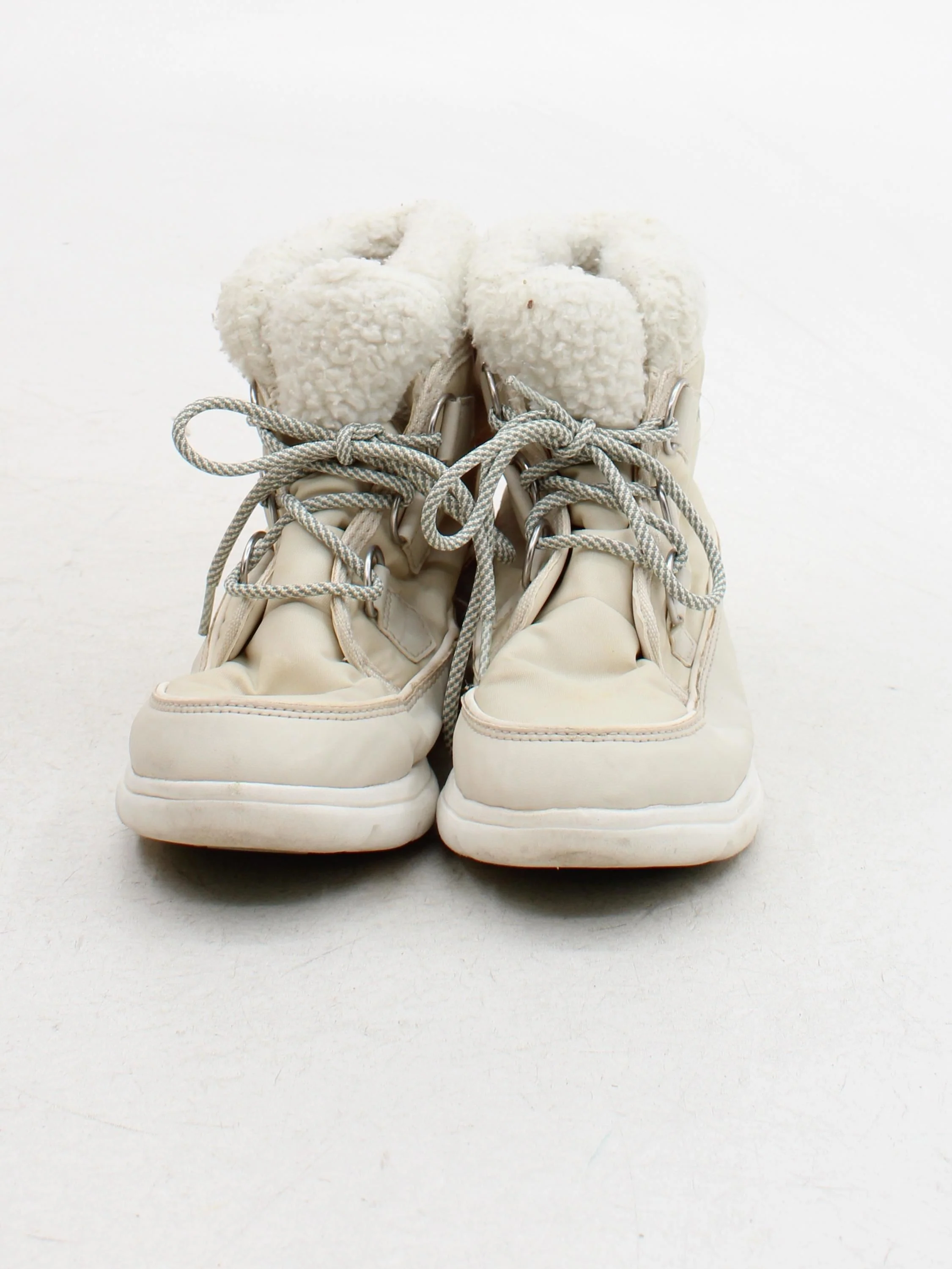 Sorel Women's Boots UK 5.5 Cream Nylon with Faux Leather, Faux Fur Combat - Image 2