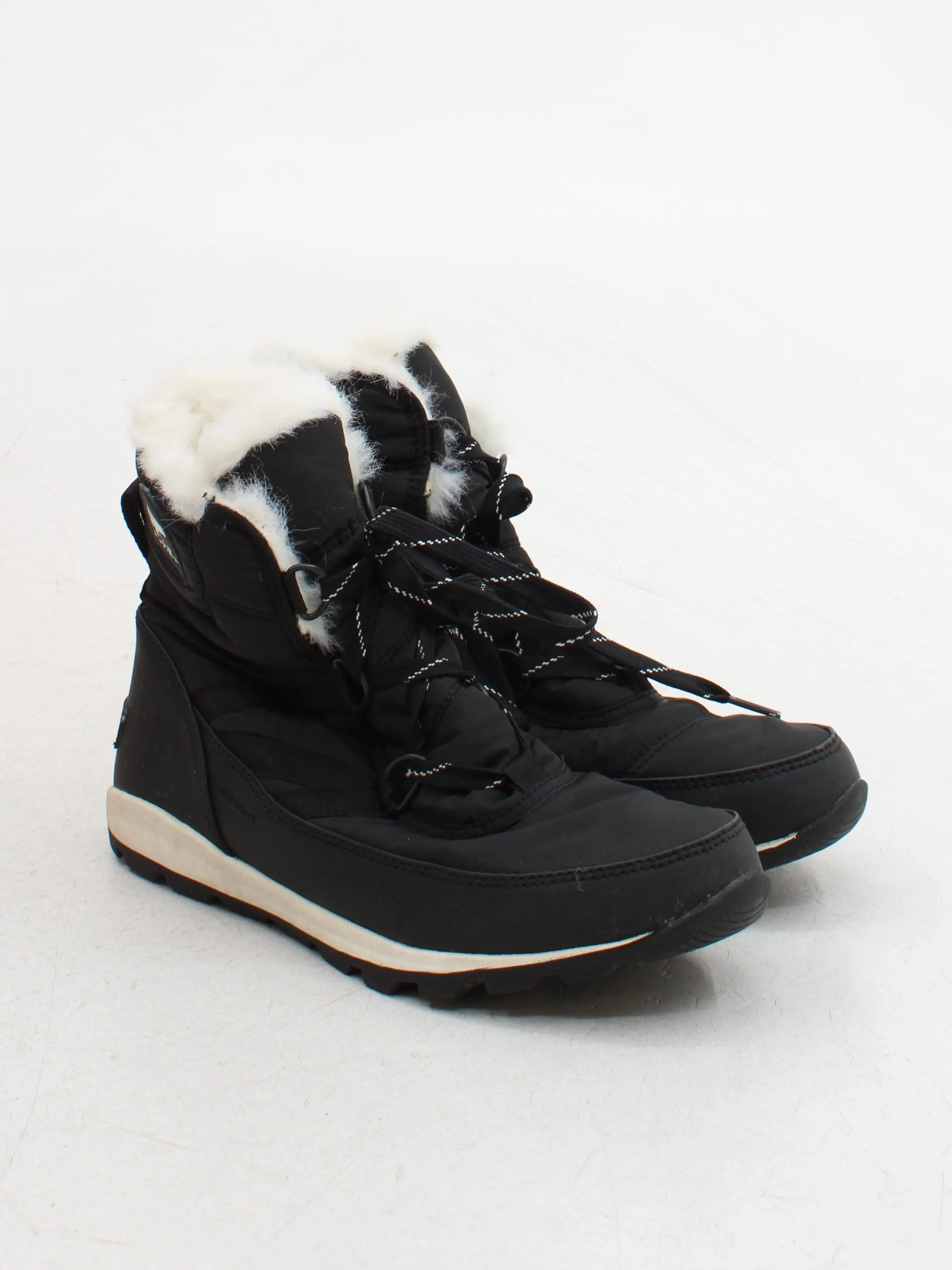 Sorel Women's Boots UK 6 Black Faux Leather with Other, Faux Fur Combat - Image 4