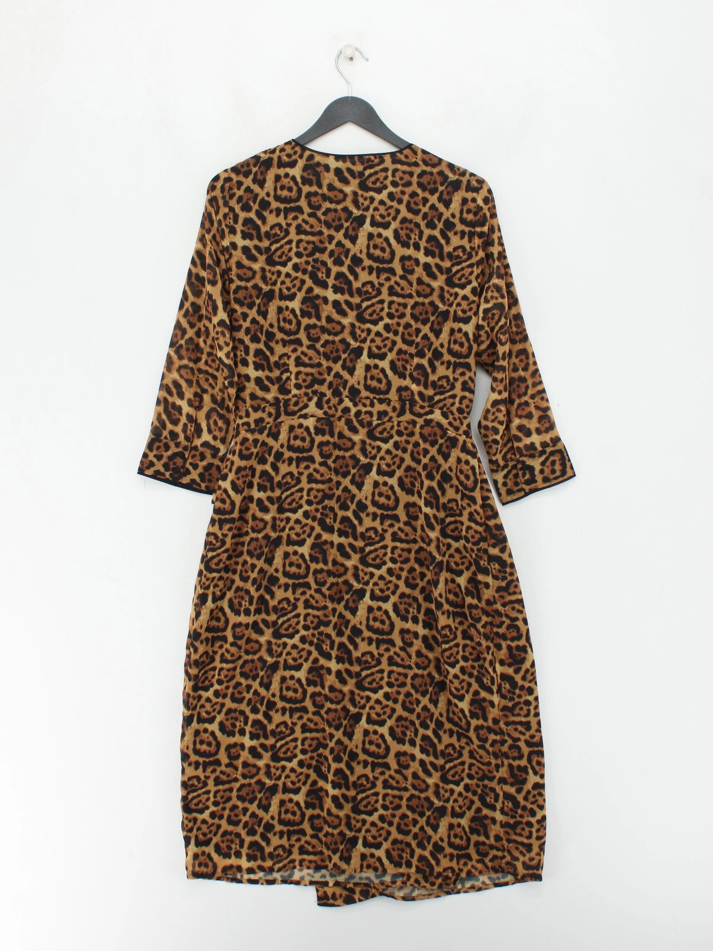 Sosandar A-Line Midi Dress UK12 in Brown - Image 2
