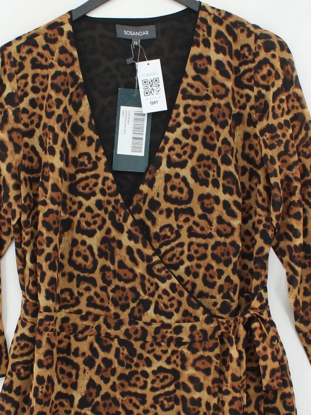 Sosandar A-Line Midi Dress UK12 in Brown - Image 3