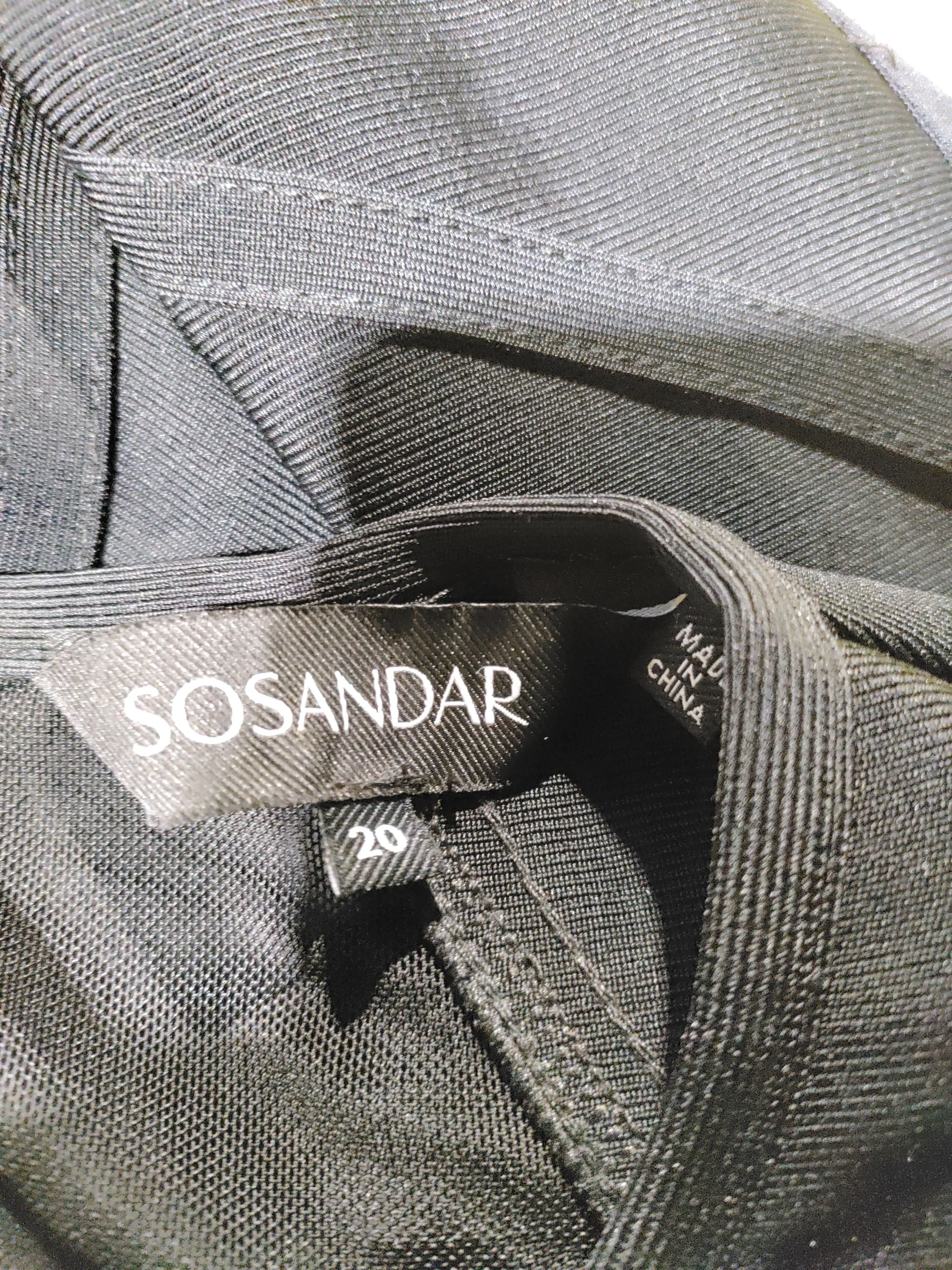 Sosandar Bodycon Midi Dress UK20 in Black - Image 5