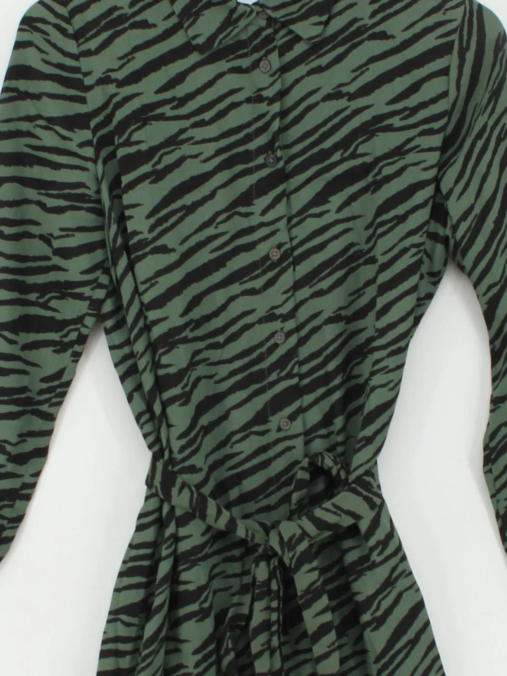 Sosandar Shirt Midi Dress UK10 in Green - Image 3