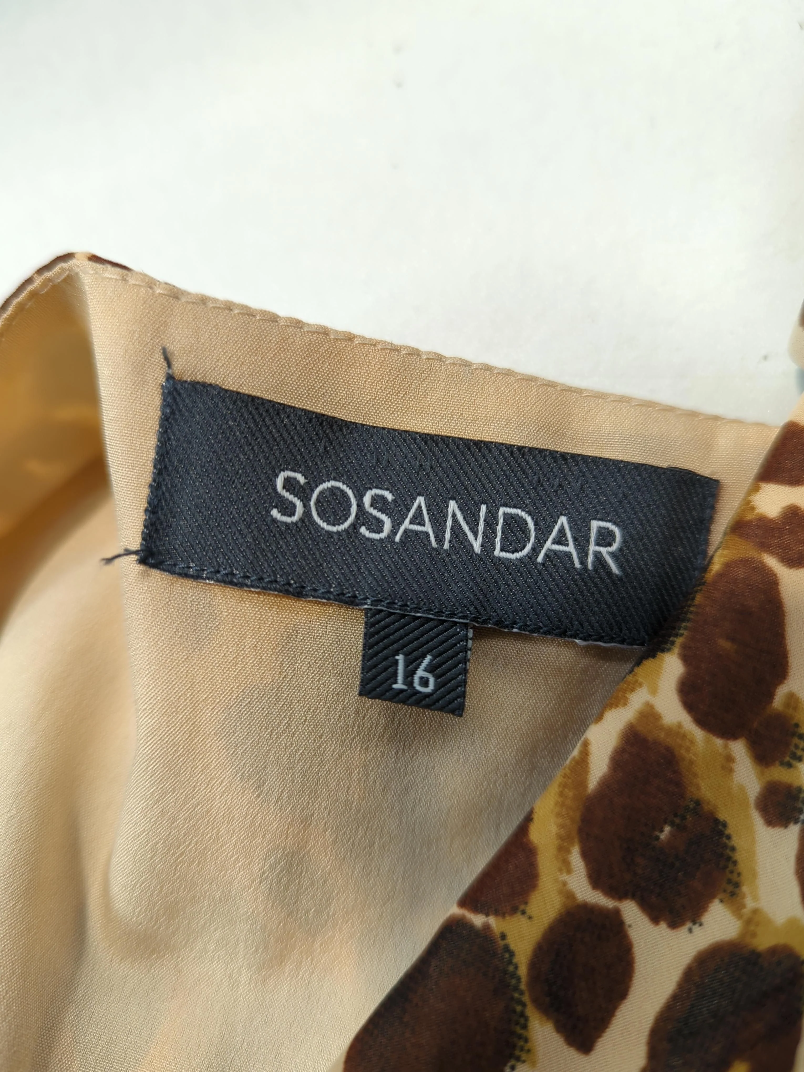 Sosandar Shirt Midi Dress UK16 in Brown - Image 5