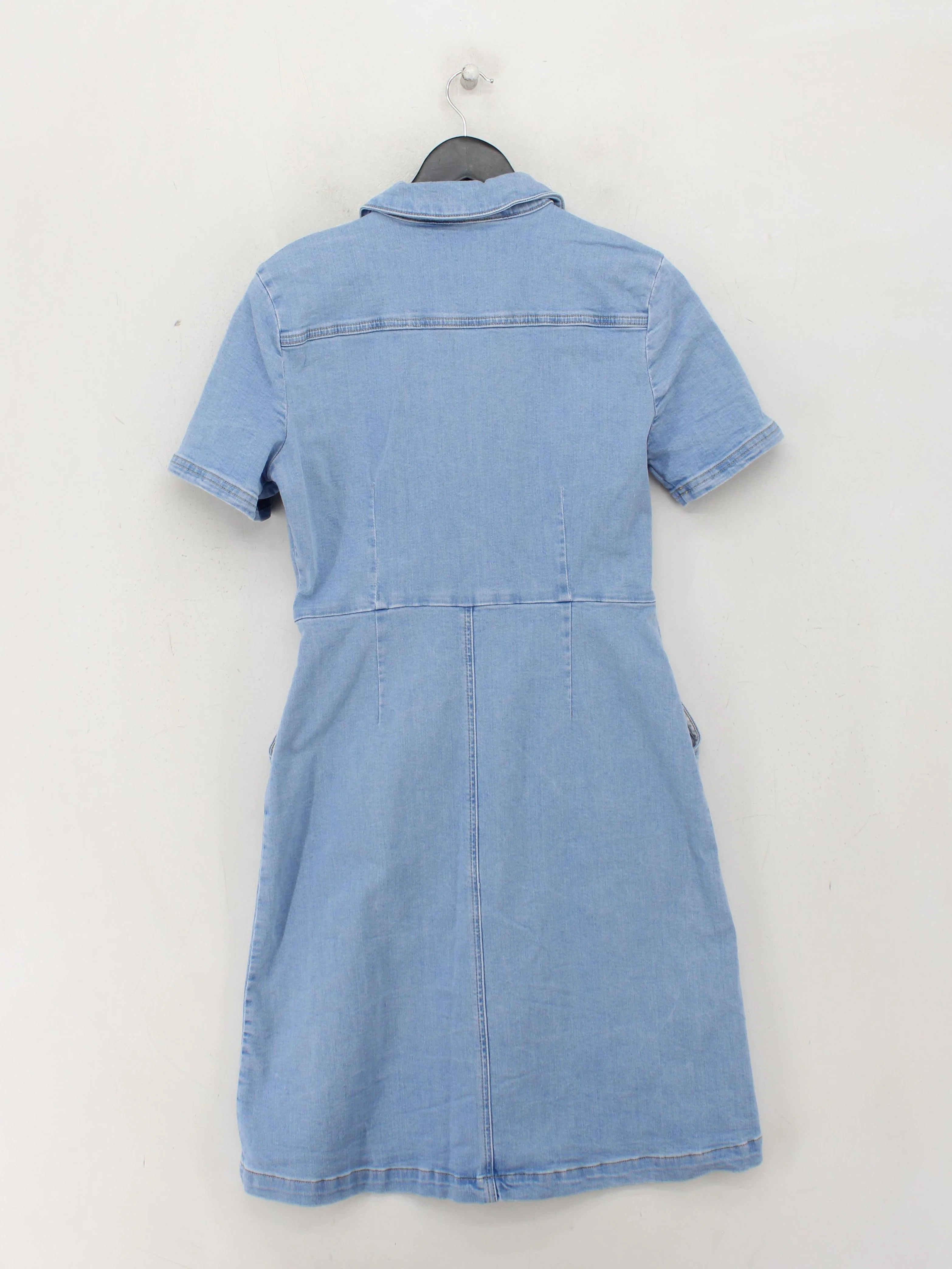 Sosandar Shirt Mini Dress UK10 in Blue - Image 2