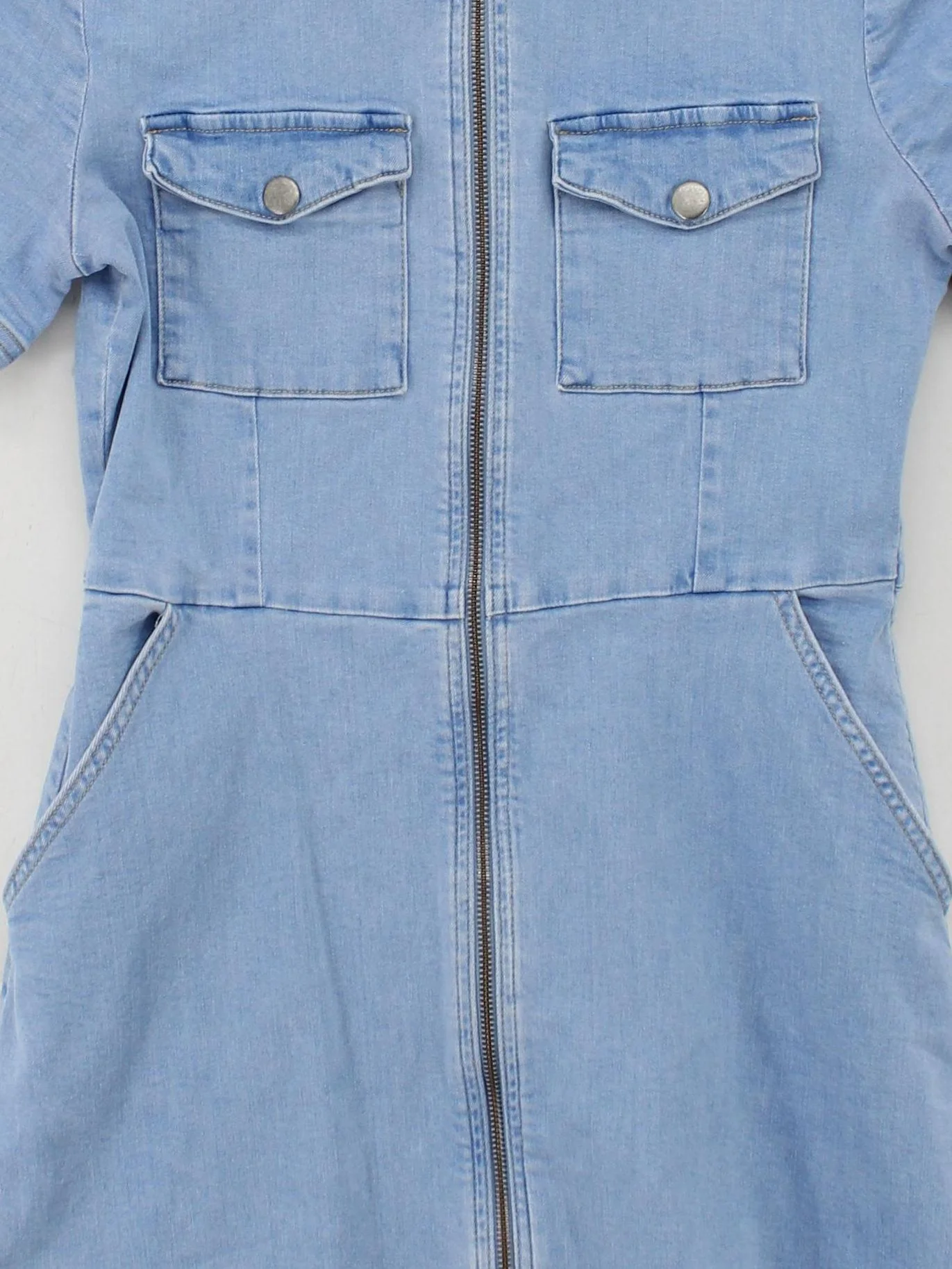 Sosandar Shirt Mini Dress UK10 in Blue - Image 3