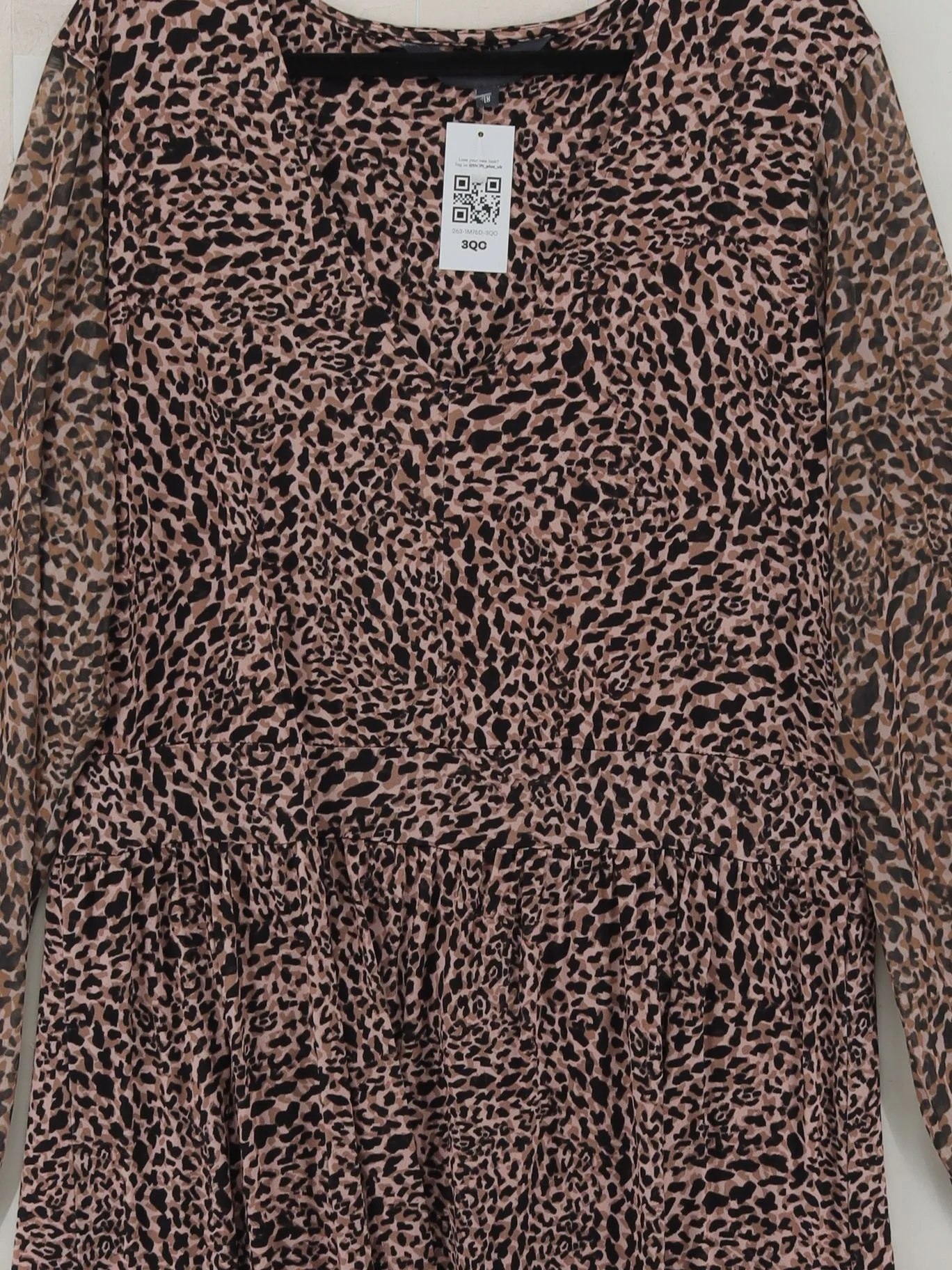 Sosandar Shirt Mini Dress UK18 in Brown - Image 3