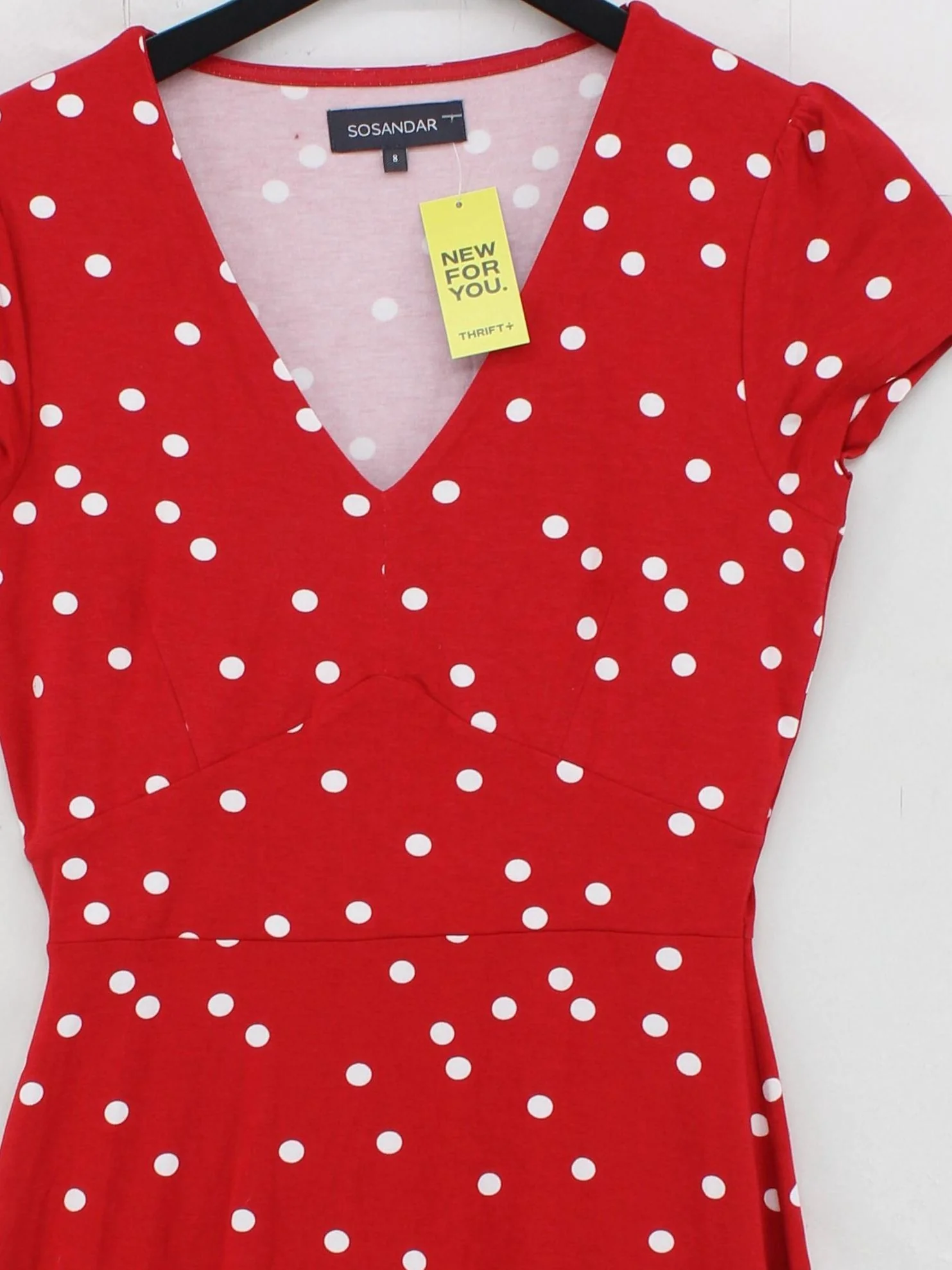 Sosandar Skater Midi Dress UK8 in Red - Image 3